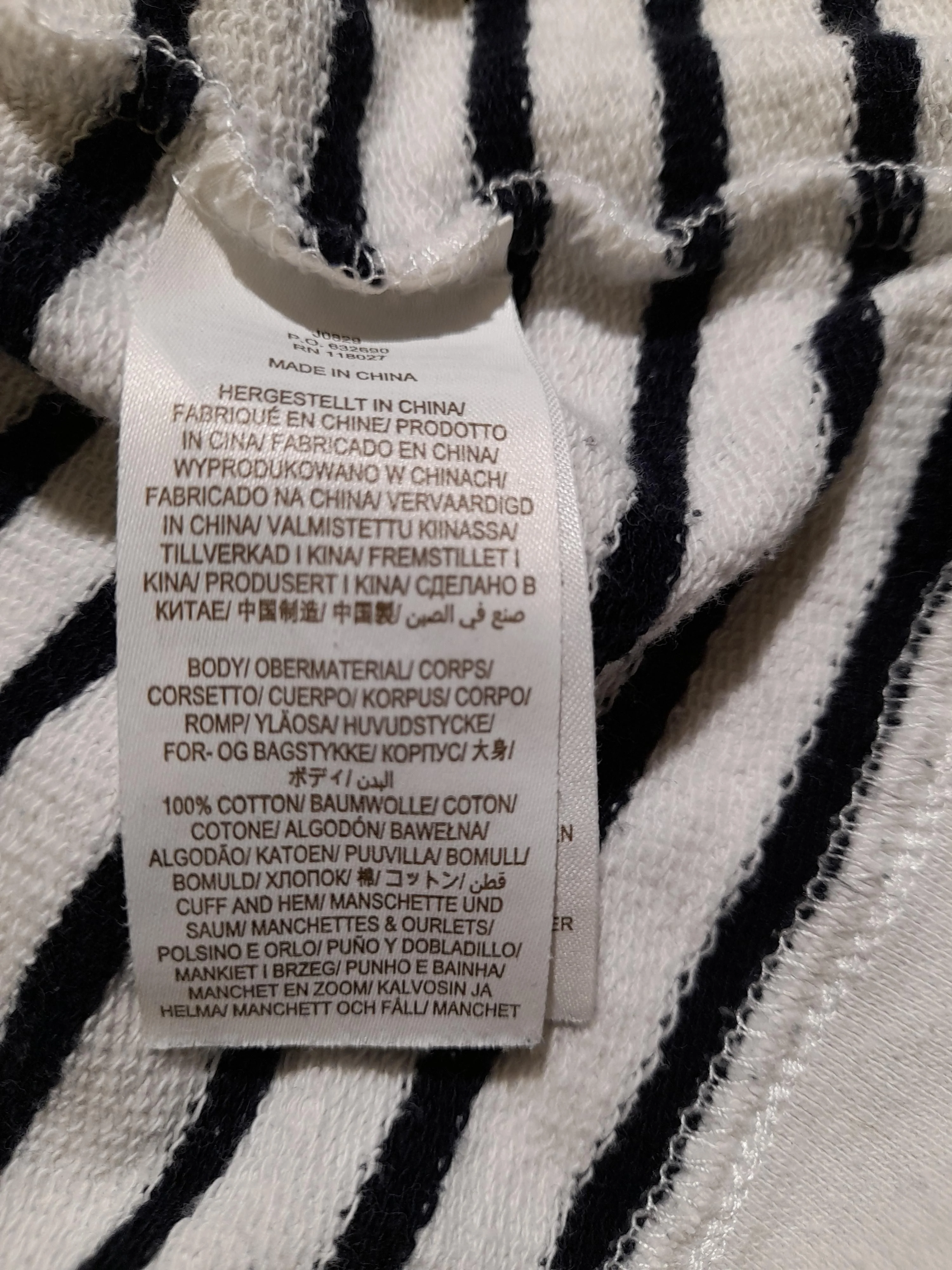 Boden Women's Top M White Striped 100% Cotton Long Sleeve Crew Neck Basic - Image 7
