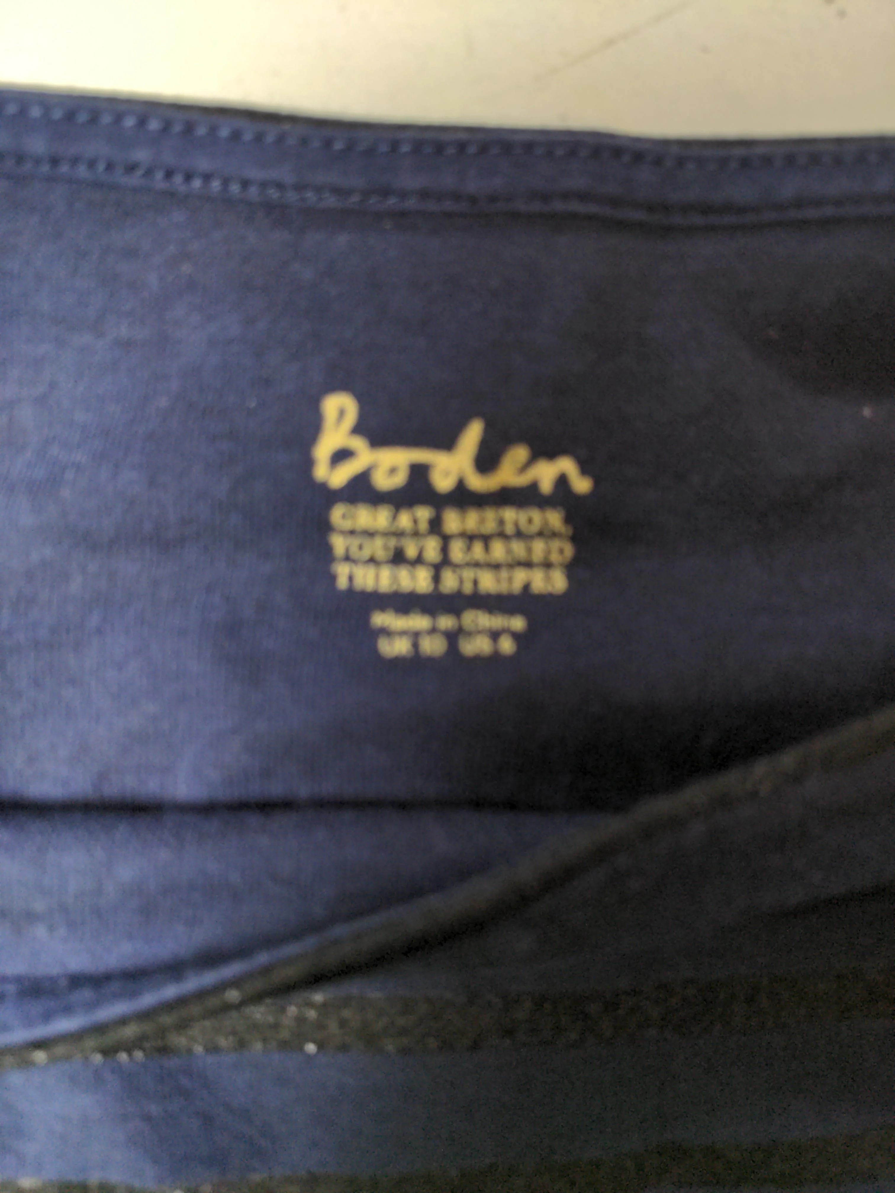 Boden Women's Top UK 10 Blue Cotton with Polyester, Other Jersey - Image 5
