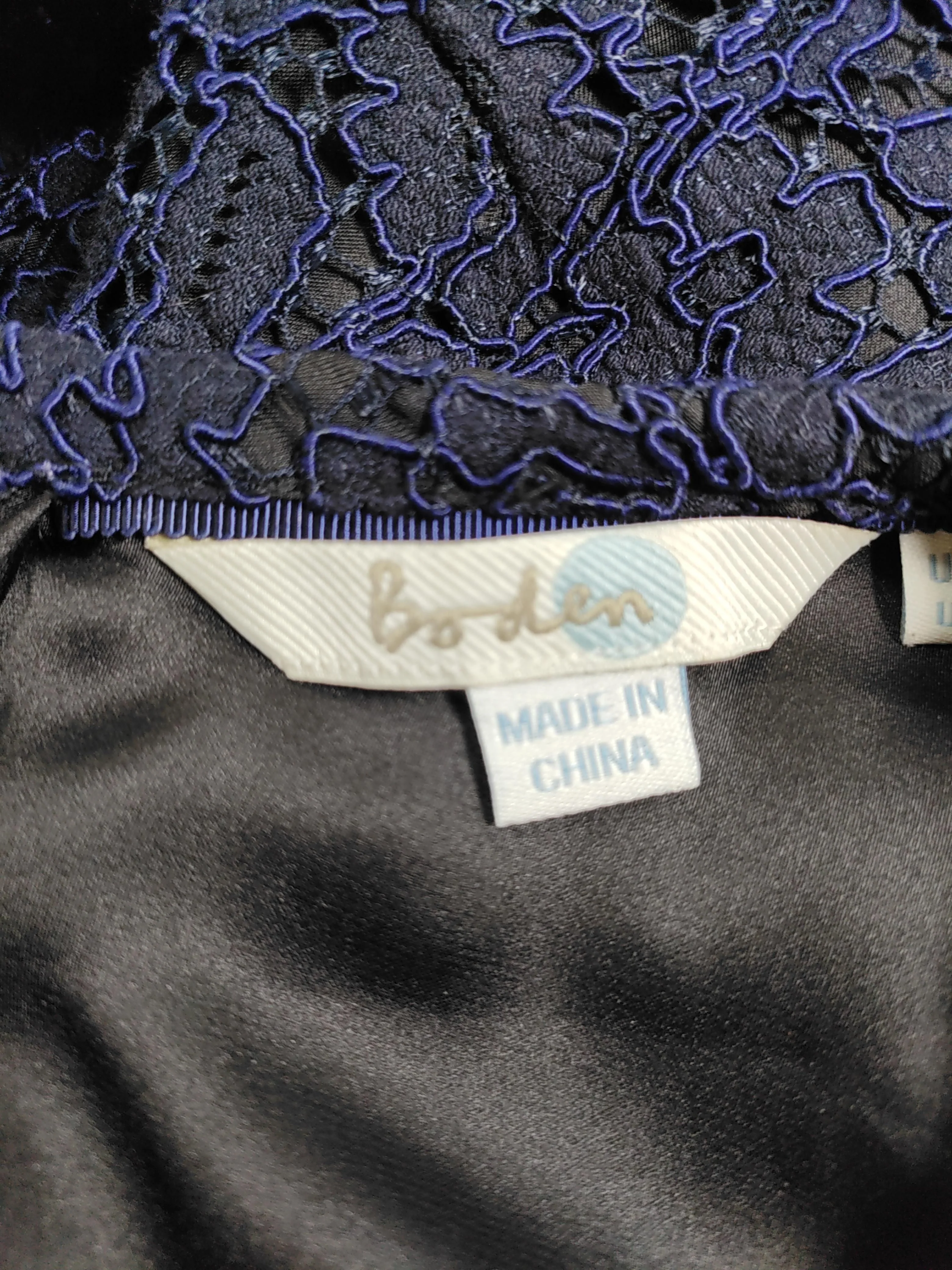 Boden Women's Top UK 10 Blue Polyester with Cotton, Polyamide Basic - Image 5