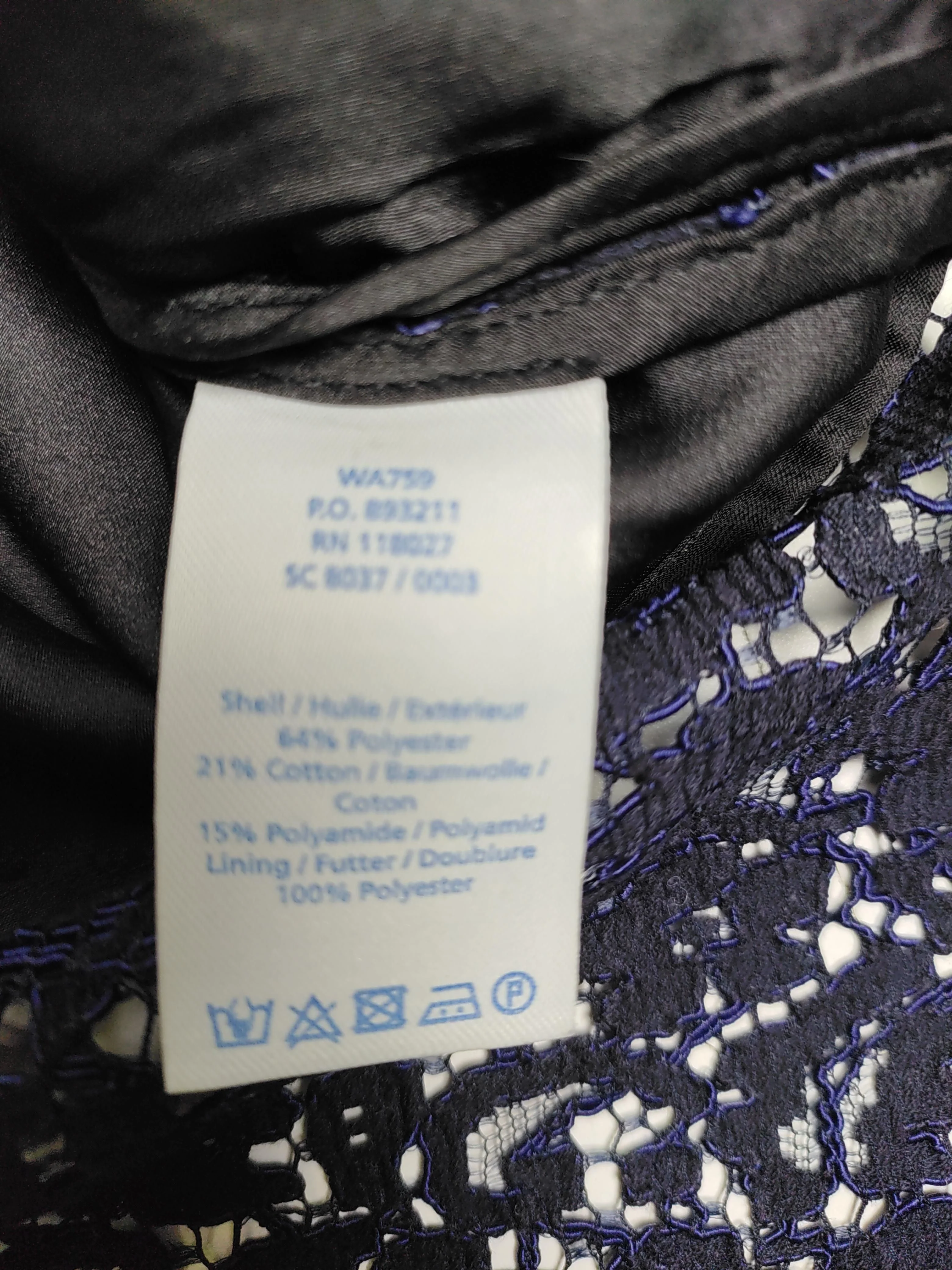 Boden Women's Top UK 10 Blue Polyester with Cotton, Polyamide Basic - Image 6