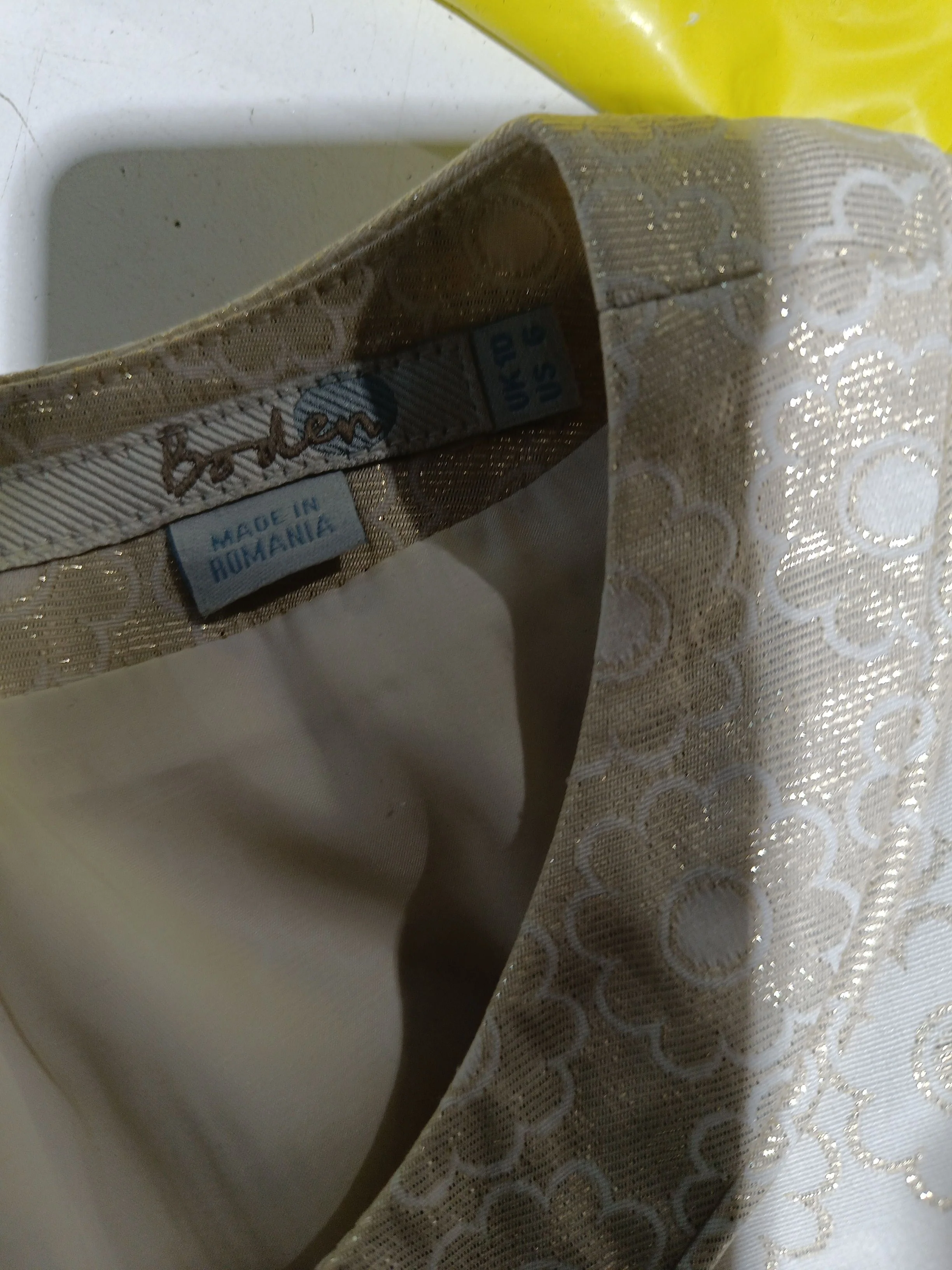 Boden Women's Top UK 10 Cream Polyester with Cotton, Acrylic Basic - Image 5