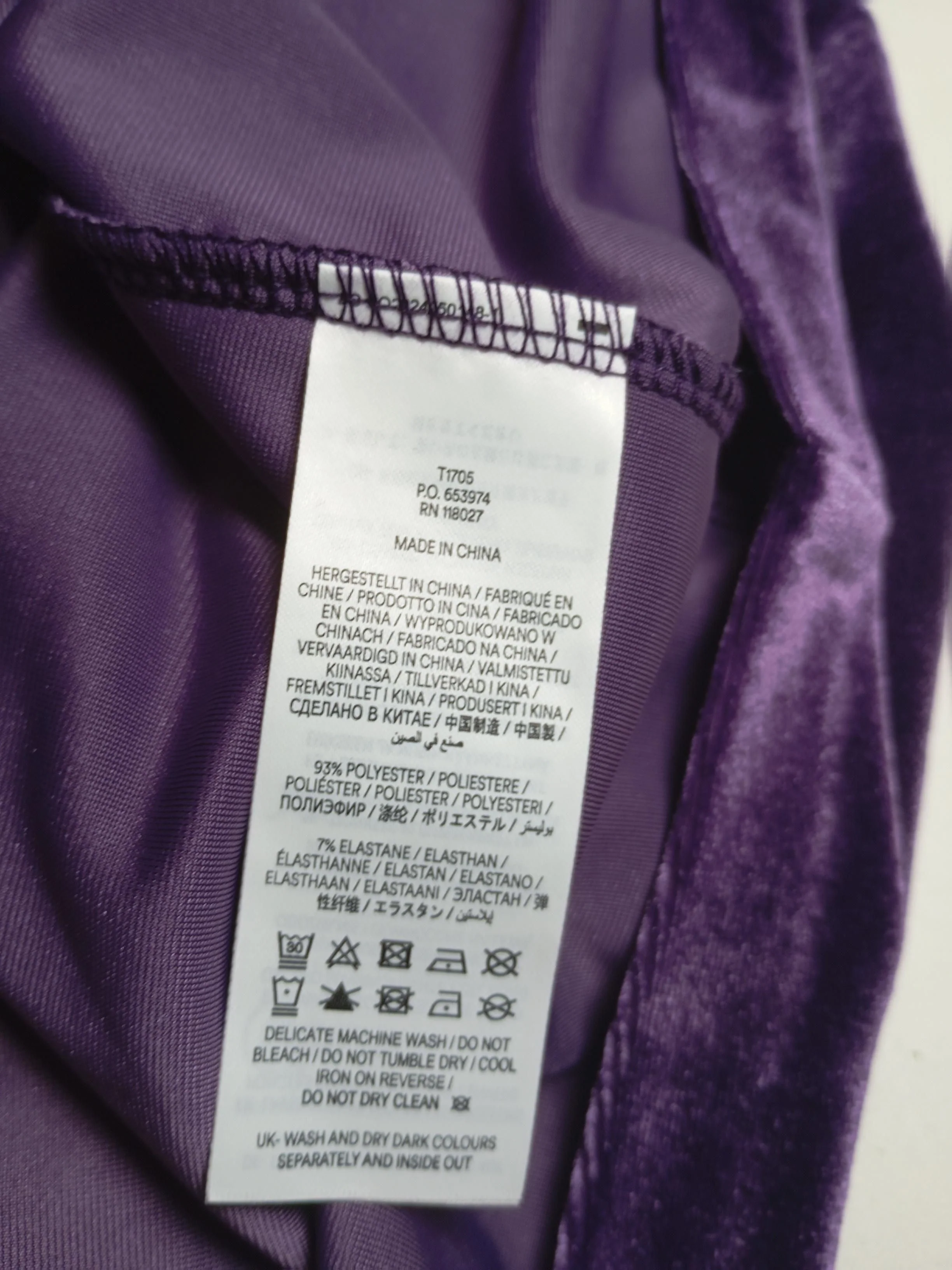 Boden Women's Top UK 10 Purple Polyester with Elastane 3/4 Sleeve V-Neck Basic - Image 6