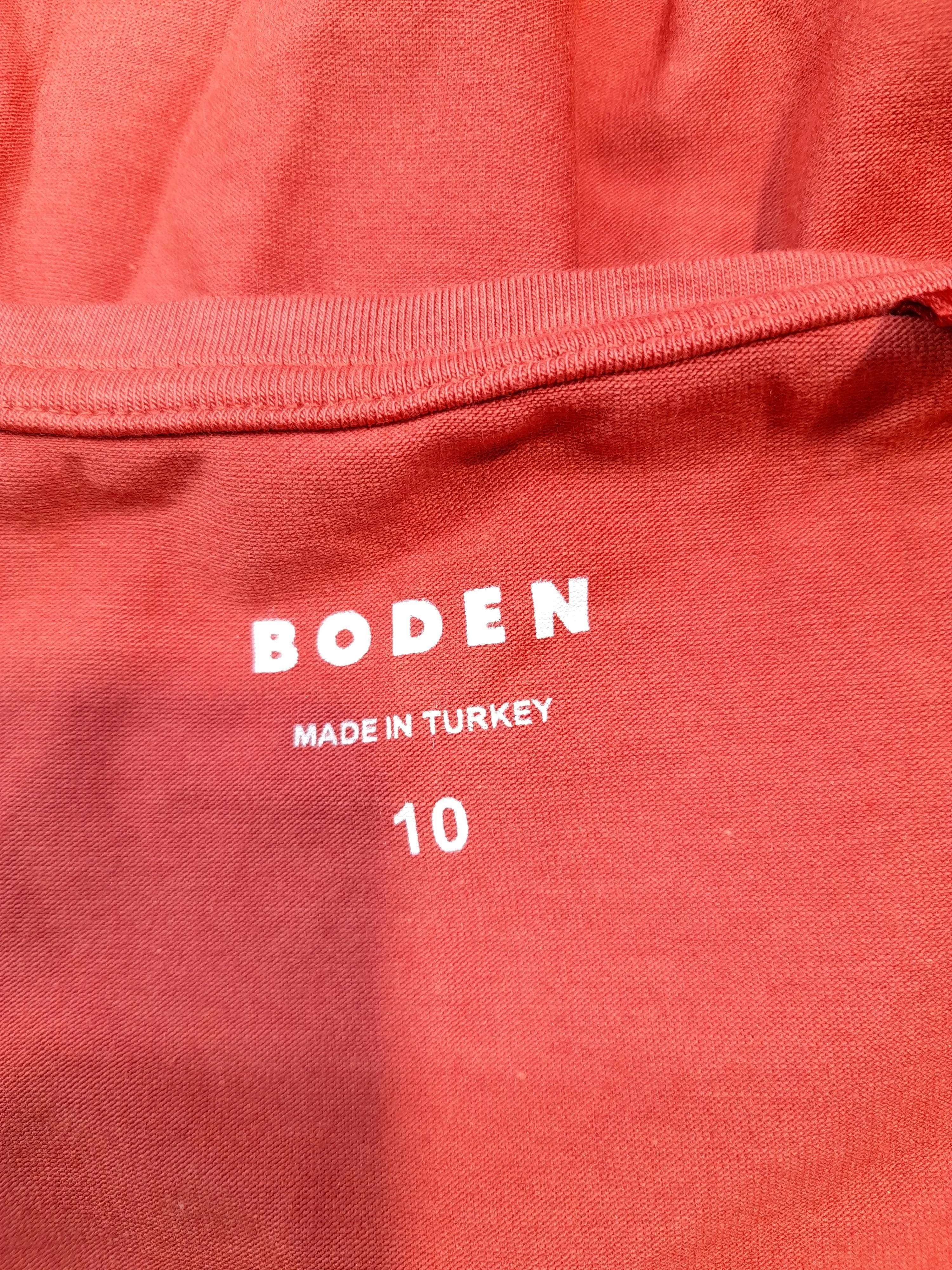 Boden Women's Top UK 10 Red Cotton with Lyocell Modal Basic - Image 6