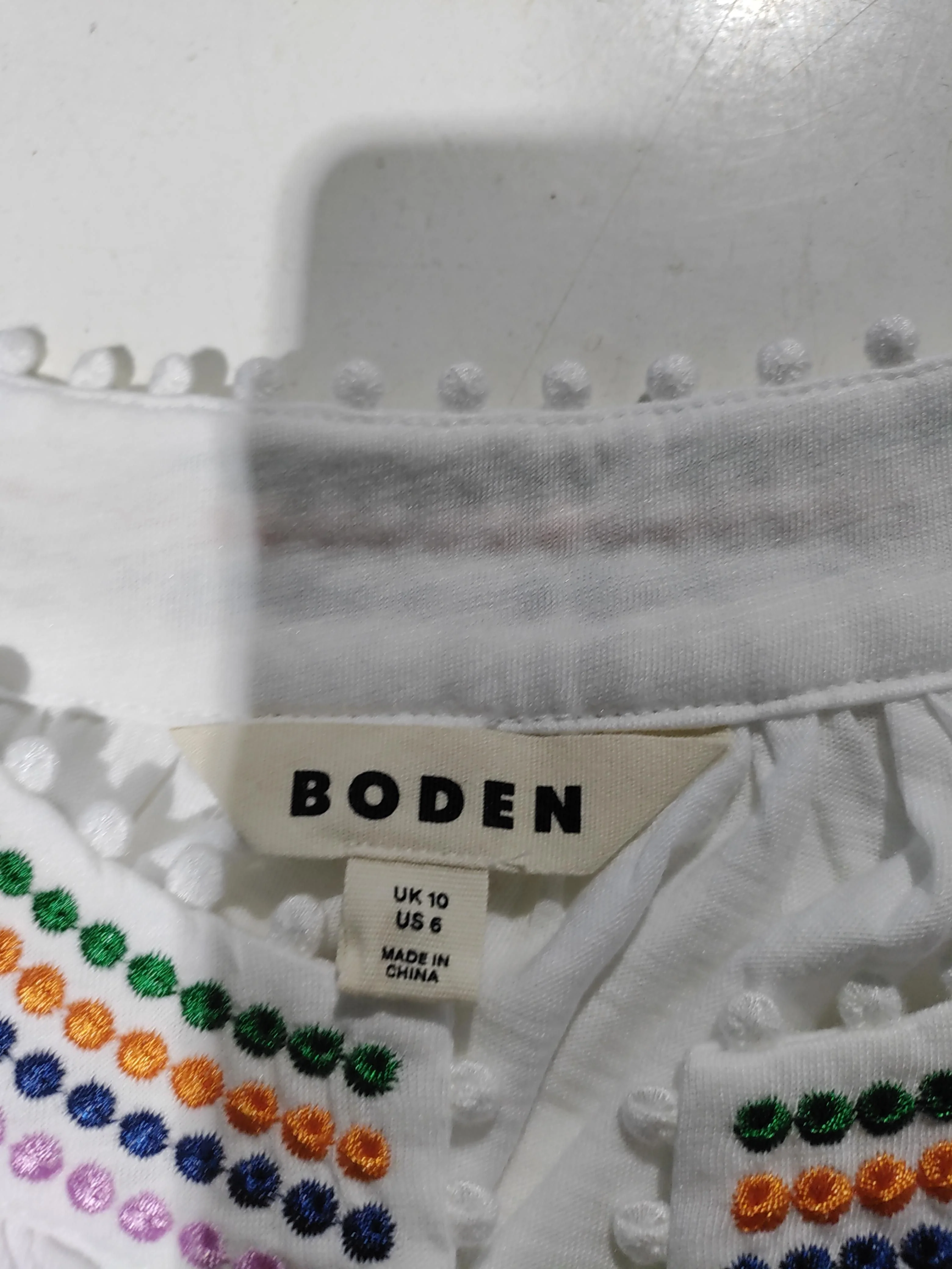 Boden Women's Top UK 10 White Cotton with Lyocell Modal Basic - Image 5