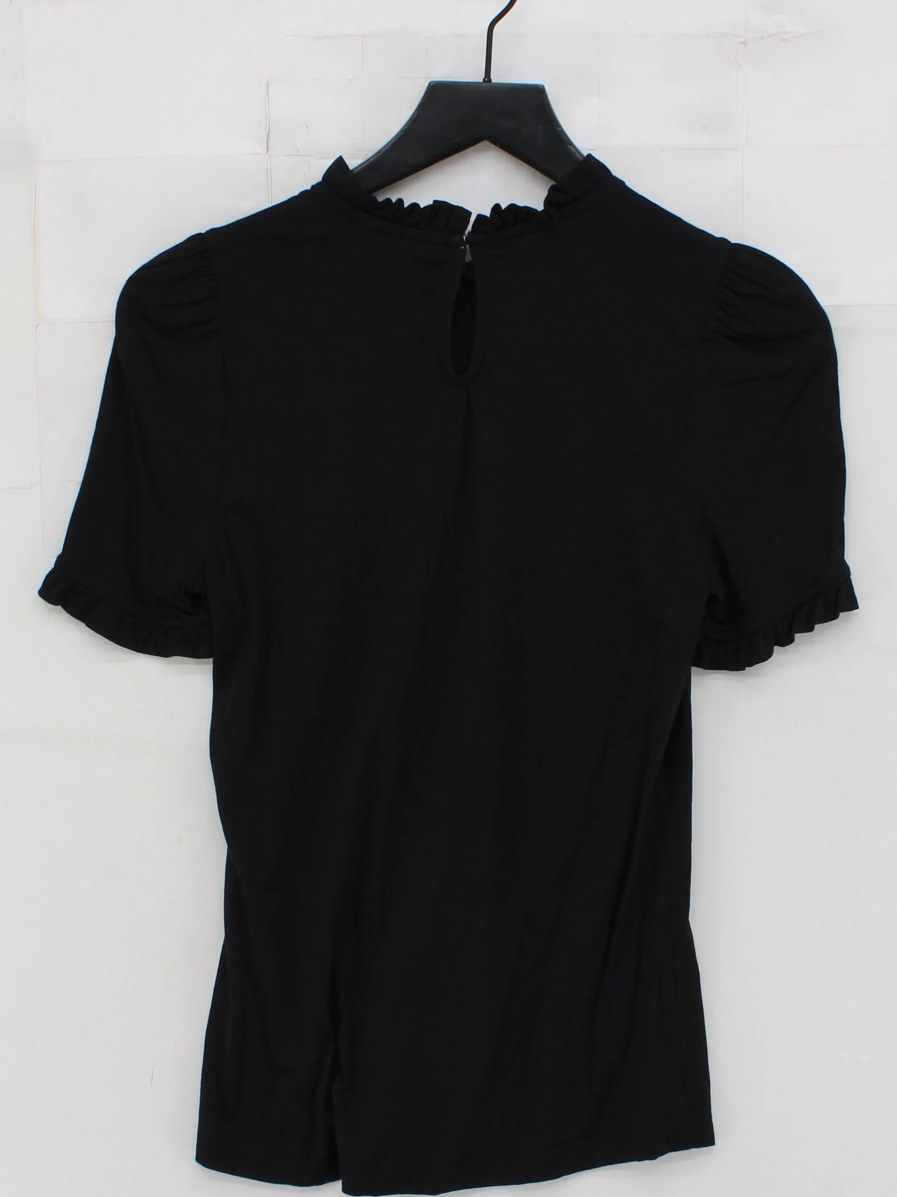 Boden Women's Top UK 12 Black Cotton with Lyocell Modal, Elastane Basic - Image 2