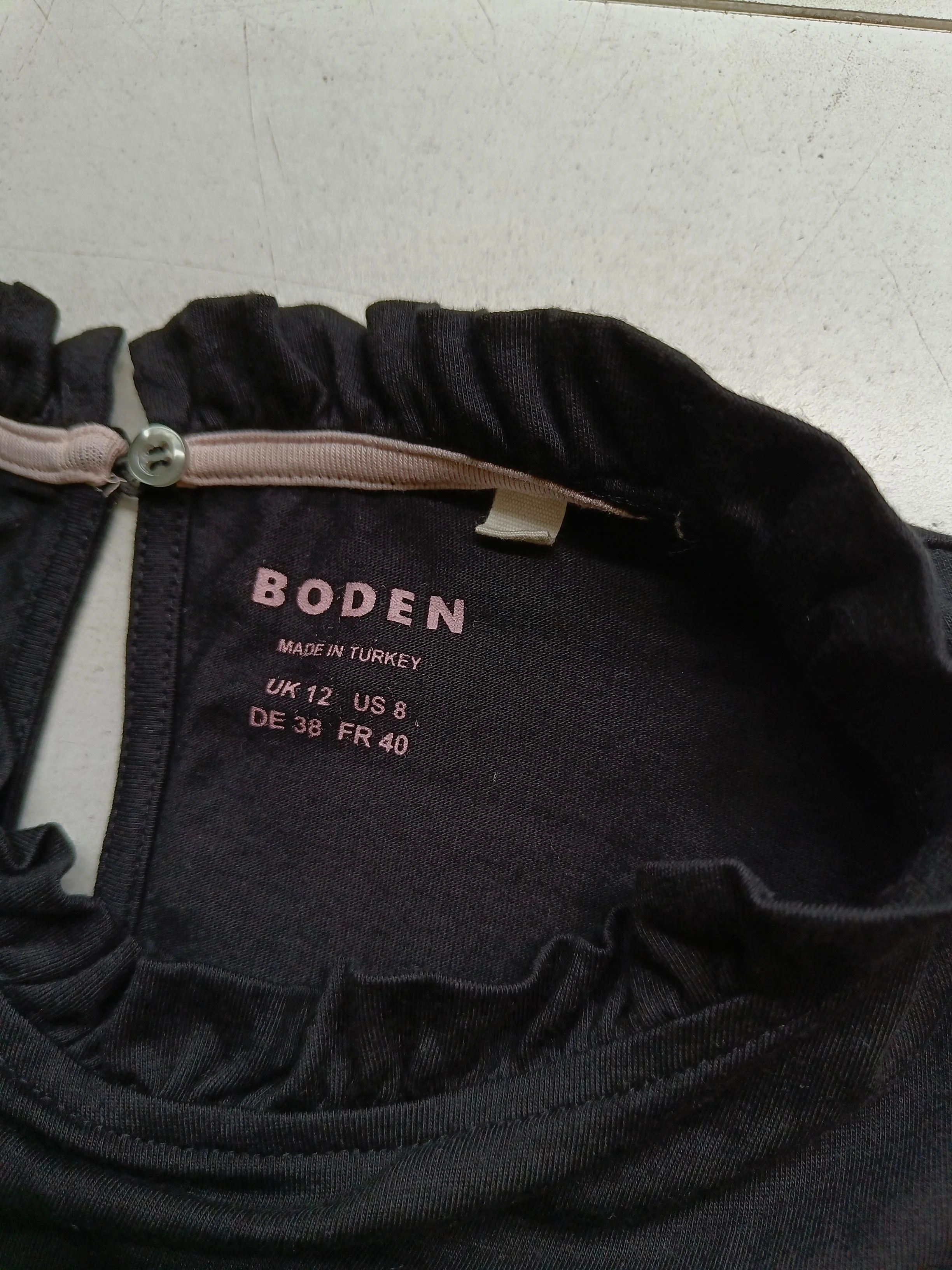 Boden Women's Top UK 12 Black Cotton with Lyocell Modal, Elastane Basic - Image 5