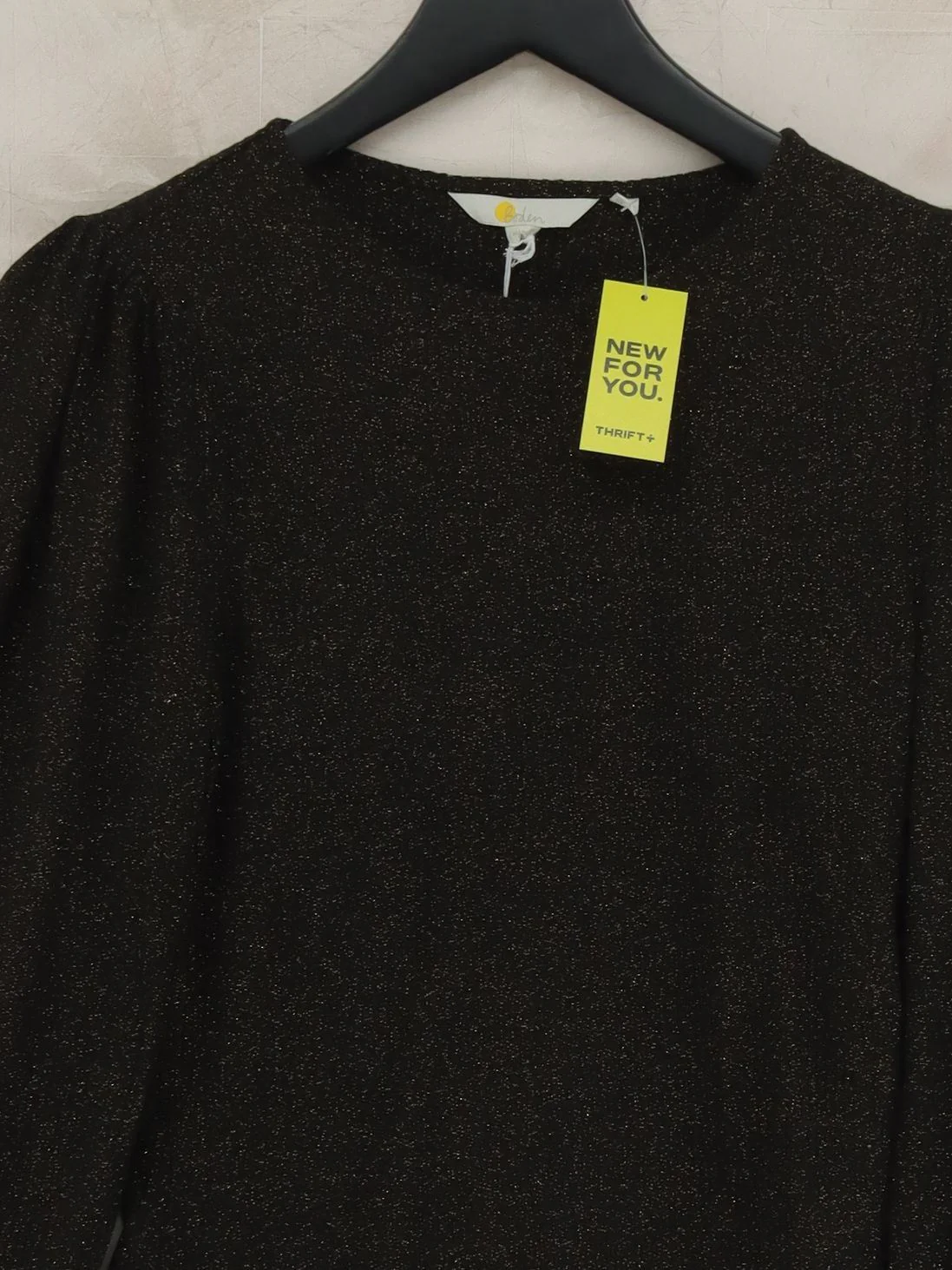 Boden Women's Top UK 12 Black Polyester with Viscose, Other Basic - Image 3