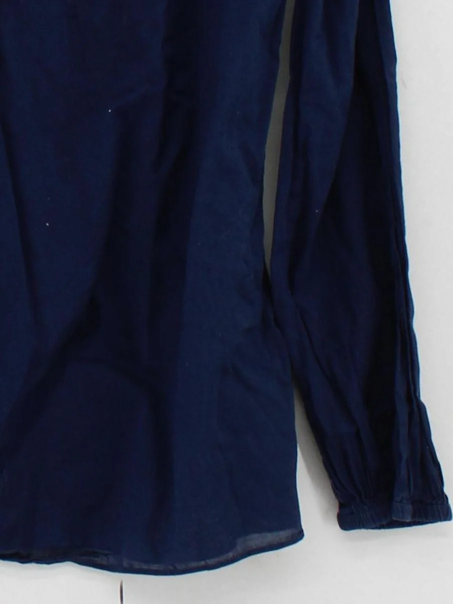 Boden Women's Top UK 12 Blue 100% Cotton Long Sleeve Round Neck Basic - Image 4