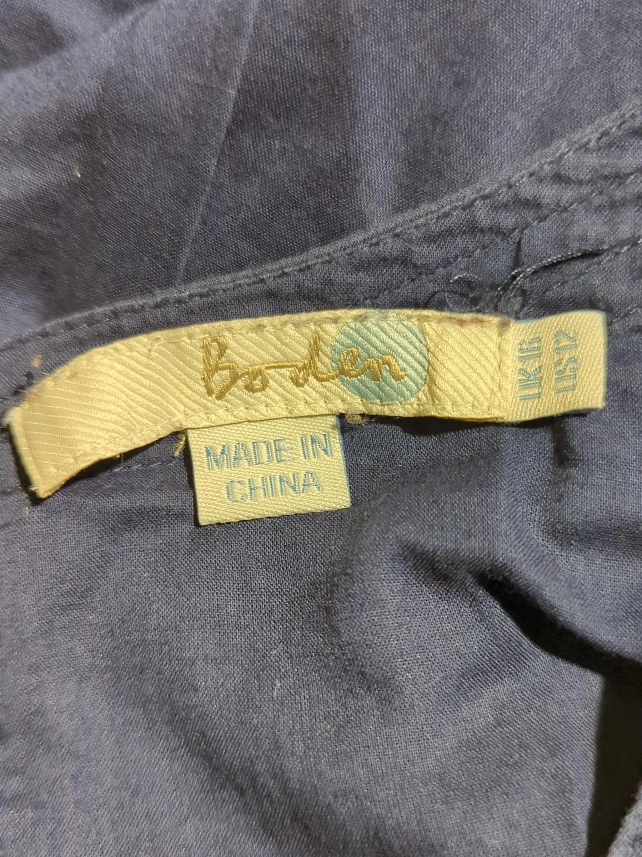 Boden Women's Top UK 12 Blue 100% Cotton Long Sleeve Round Neck Basic - Image 5