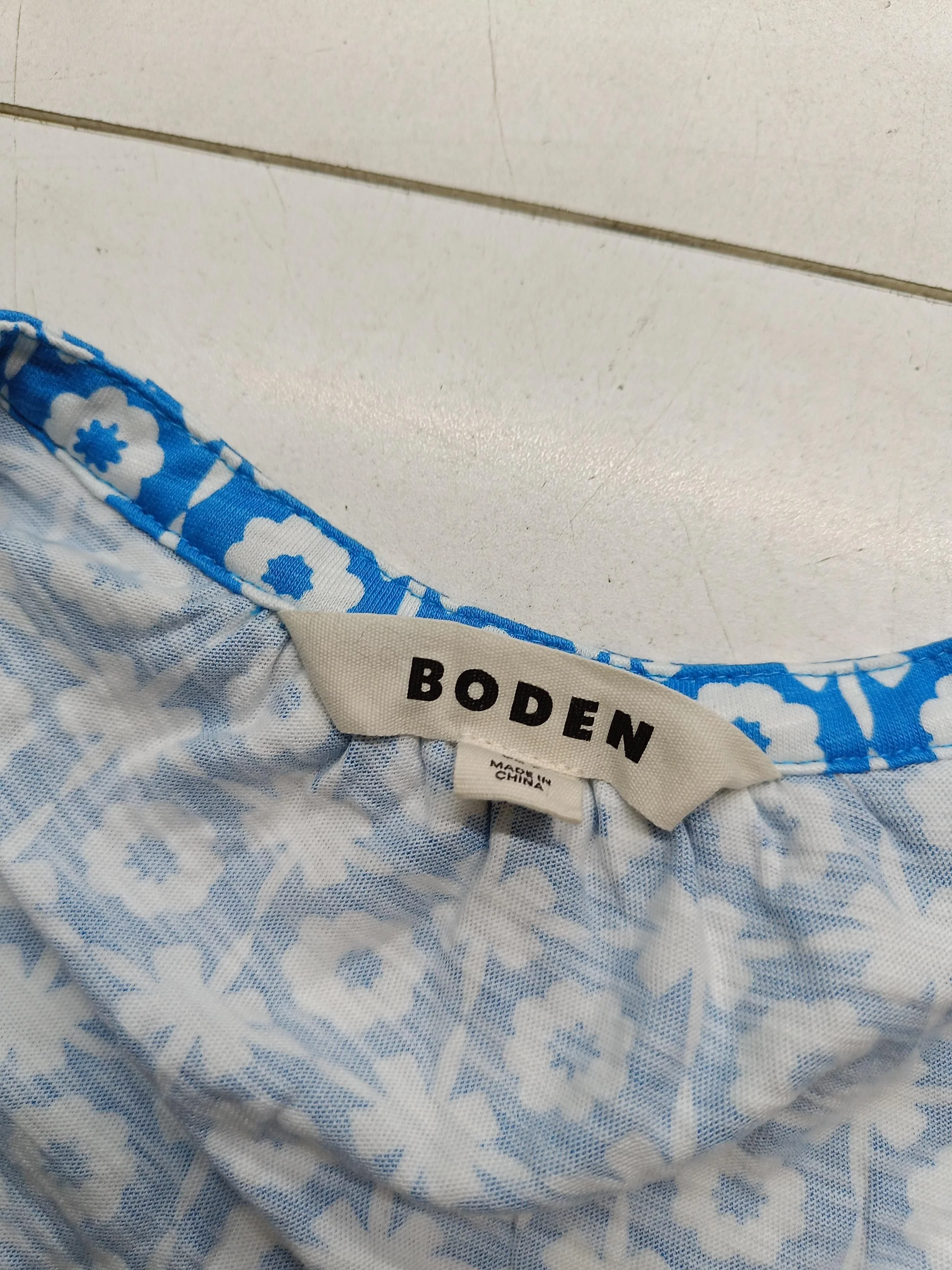 Boden Women's Top UK 12 Blue Cotton with Lyocell Modal Basic - Image 5