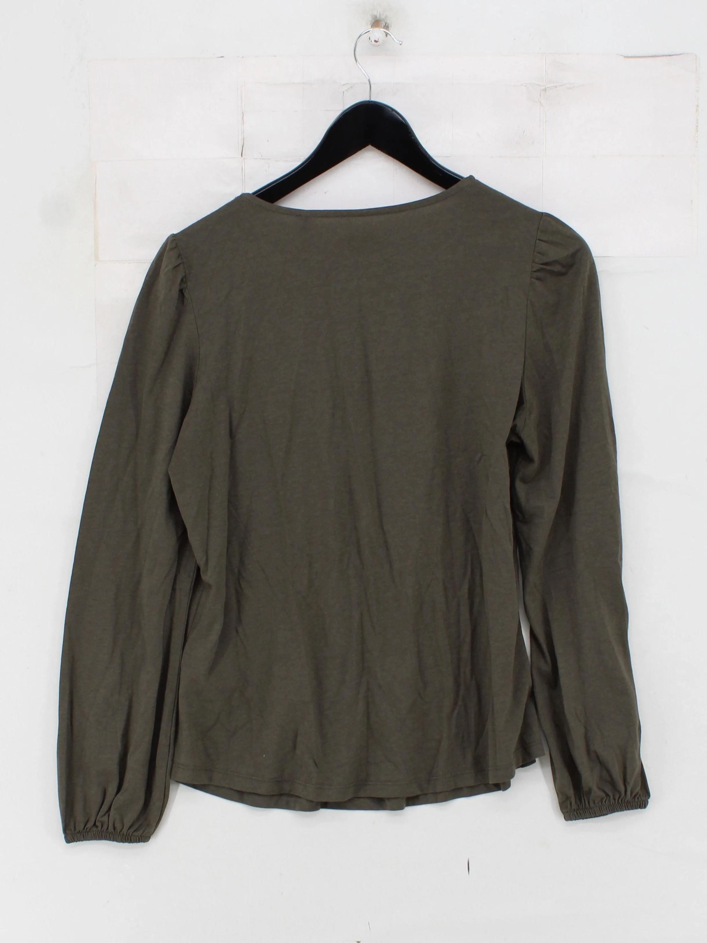 Boden Women's Top UK 12 Green Cotton with Lyocell Modal Basic - Image 2