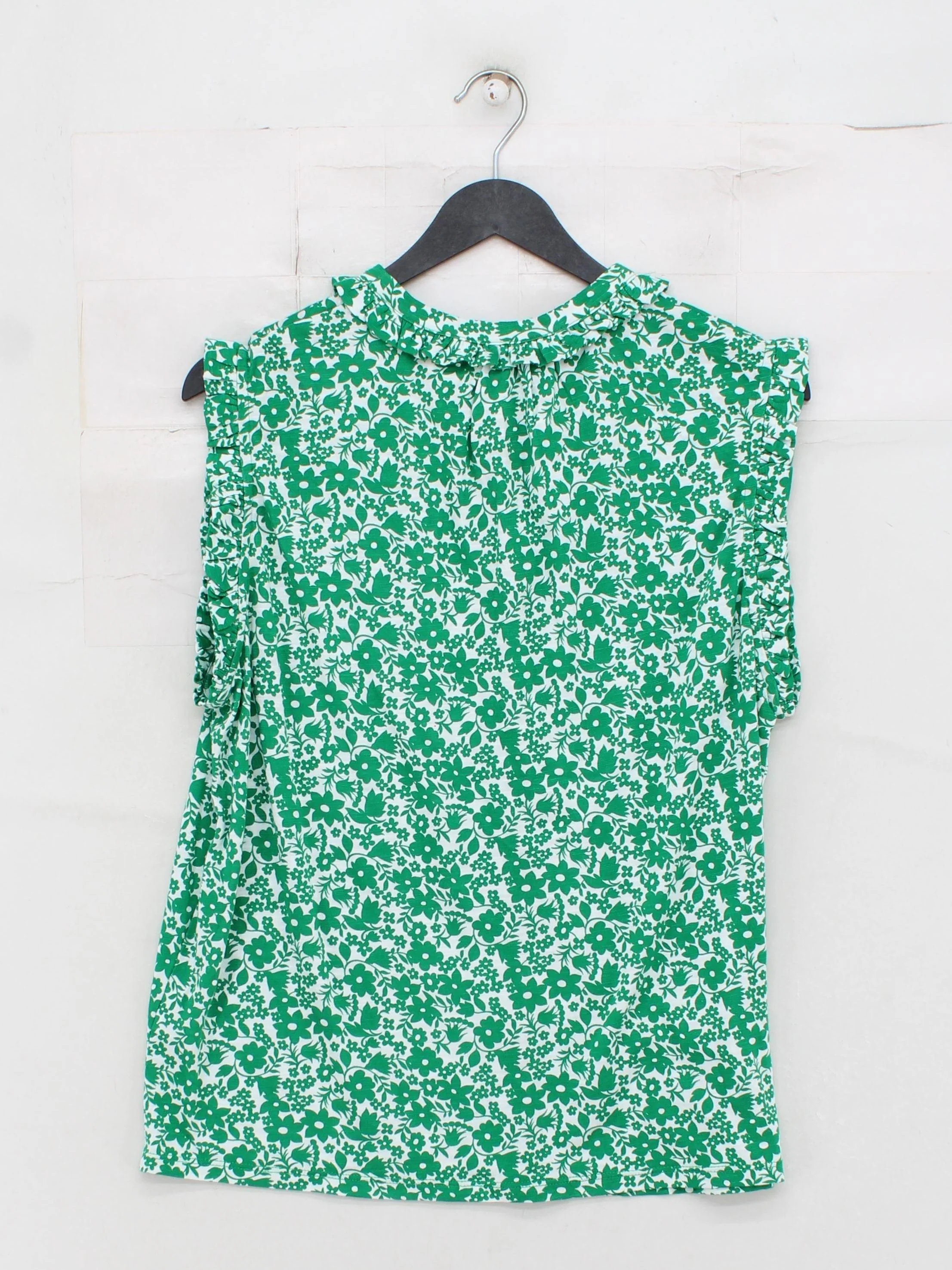Boden Women's Top UK 12 Green Cotton with Lyocell Modal Basic - Image 2