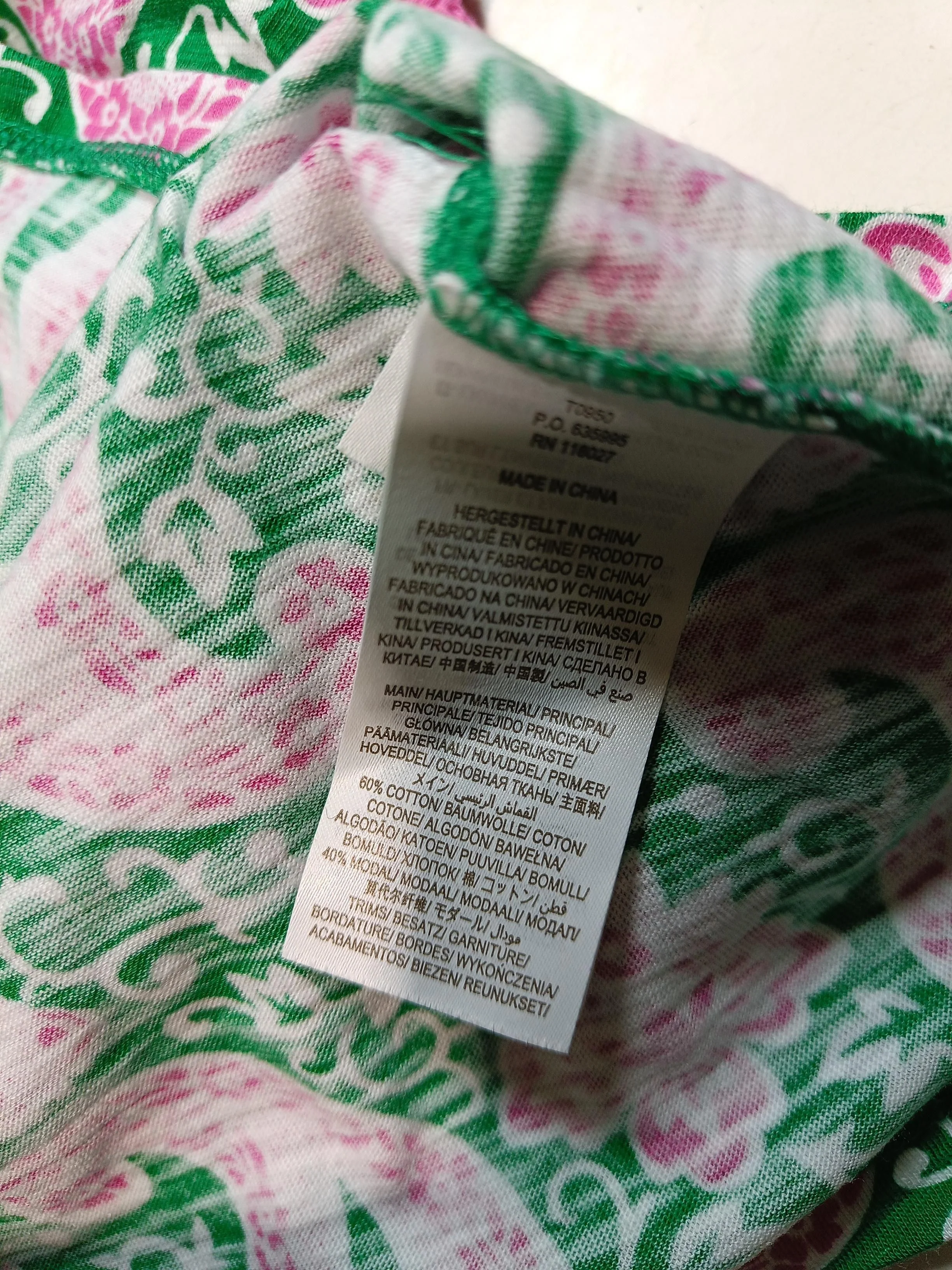Boden Women's Top UK 12 Multi Cotton with Lyocell Modal Basic - Image 7