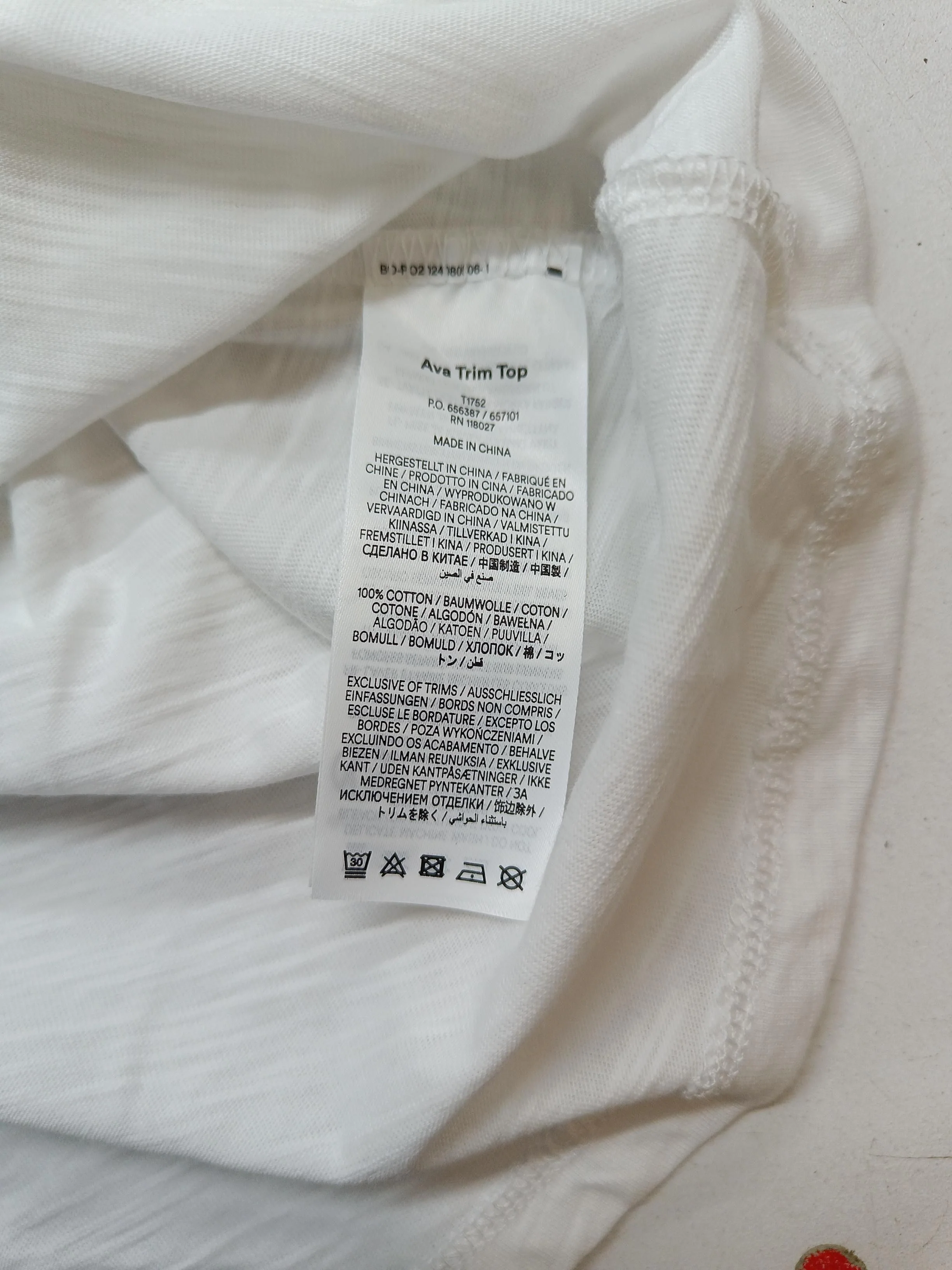 Boden Women's Top UK 12 White 100% Cotton Basic New with tags - Image 6