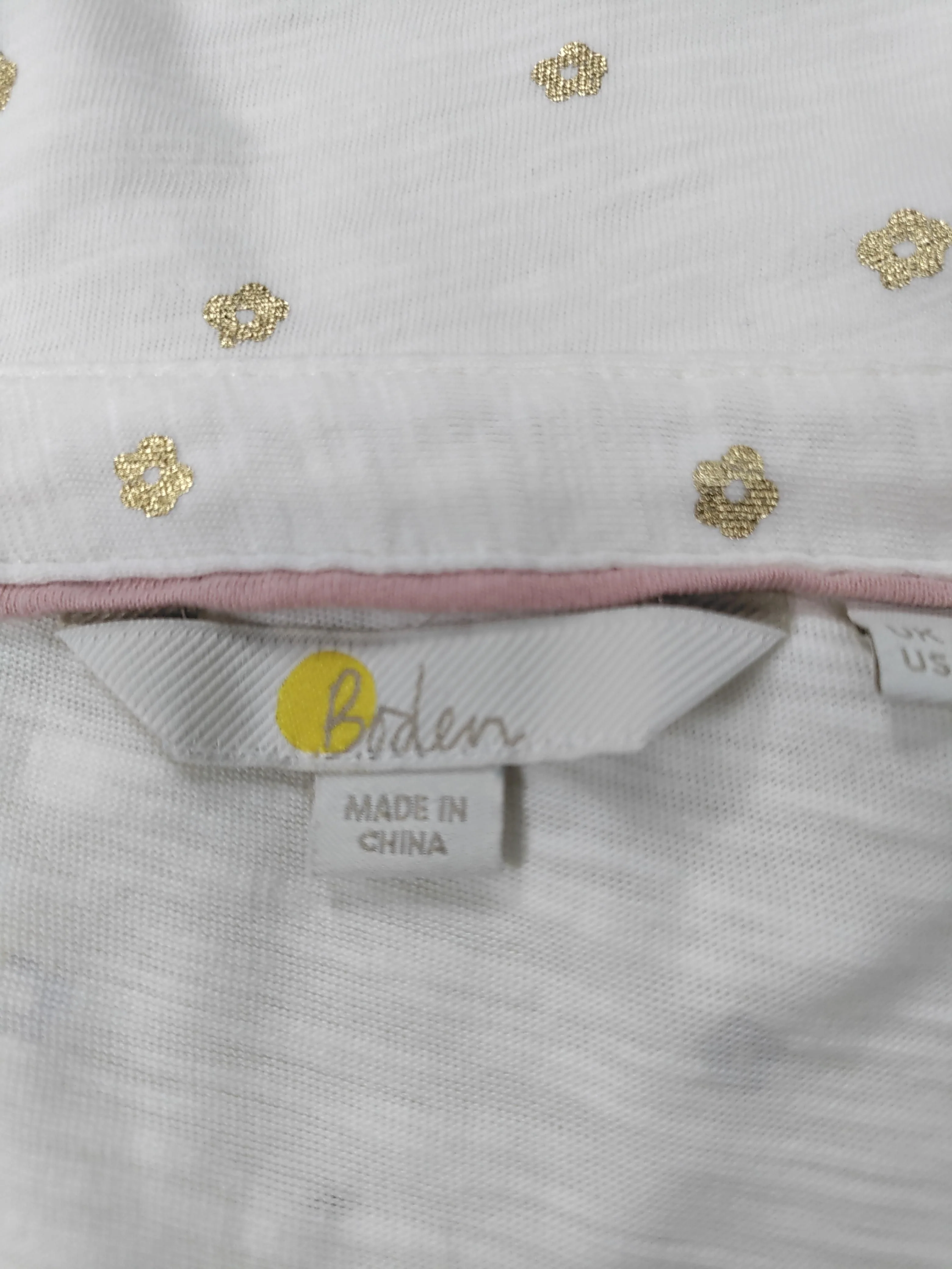 Boden Women's Top UK 12 White 100% Cotton Long Sleeve V-Neck Basic - Image 5