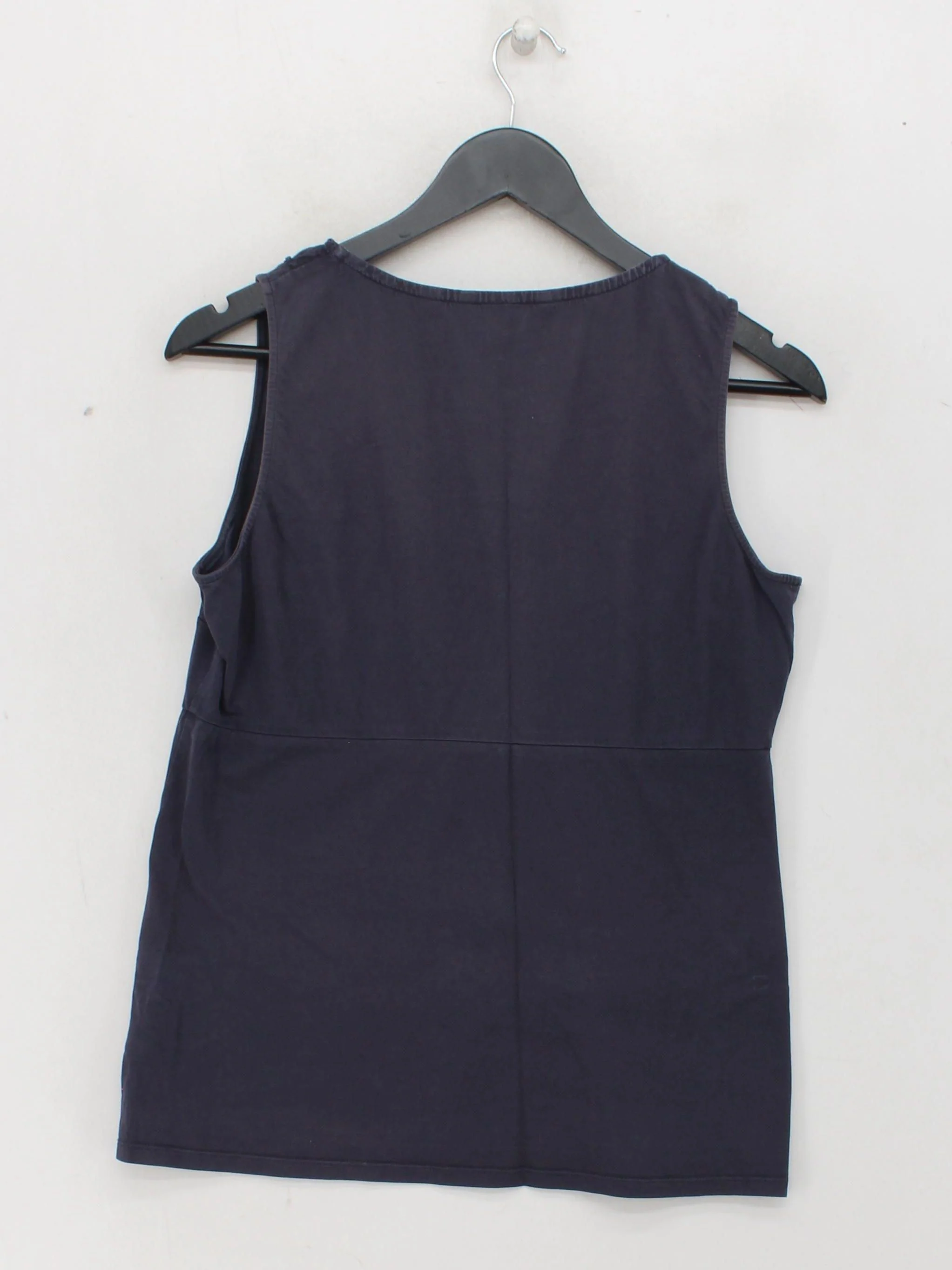 Boden Women's Top UK 14 Blue 100% Cotton Sleeveless Round Neck Basic - Image 2