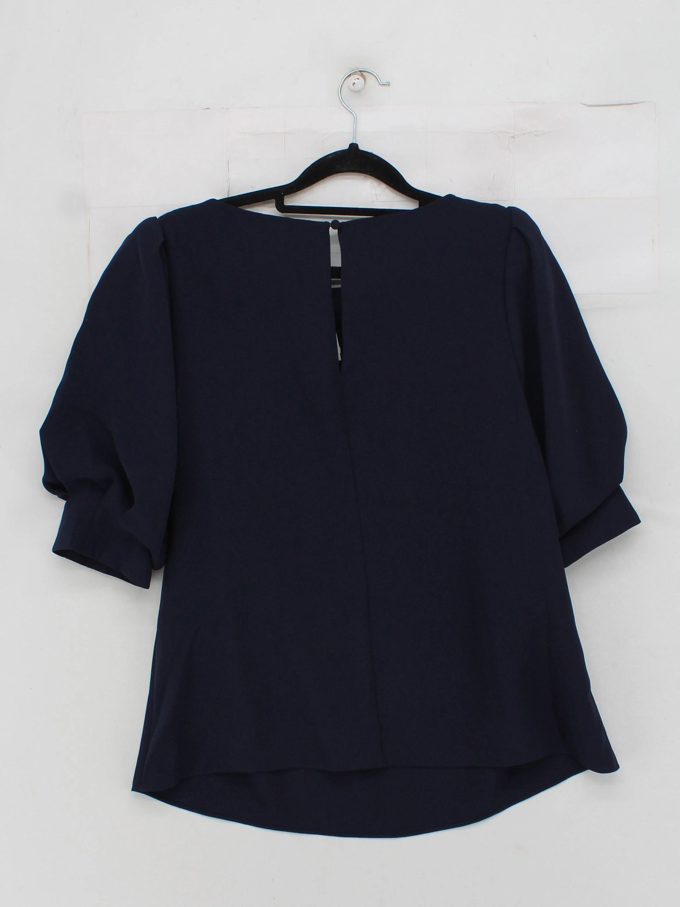 Boden Women's Top UK 14 Blue 100% Polyester 3/4 Sleeve Round Neck Basic - Image 2