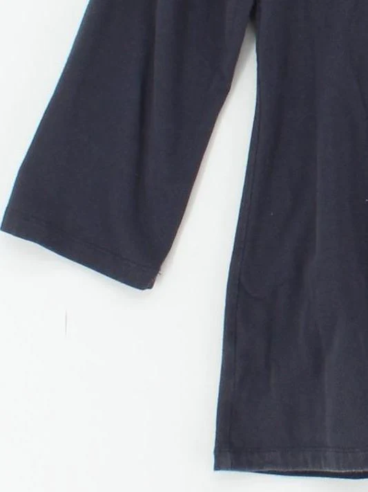 Boden Women's Top UK 14 Blue Cotton with Elastane 3/4 Sleeve Round Neck Basic - Image 4