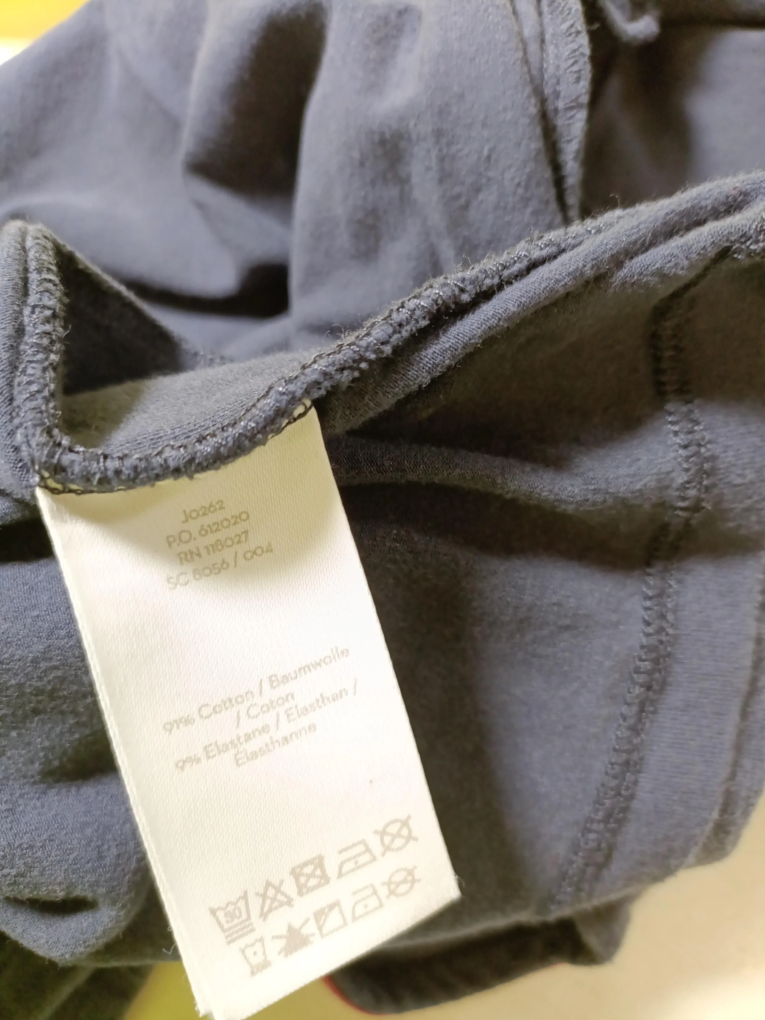 Boden Women's Top UK 14 Blue Cotton with Elastane 3/4 Sleeve Round Neck Basic - Image 7
