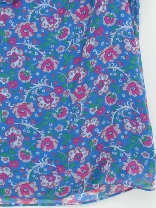 Boden Women's Top UK 14 Blue Floral 100% Polyester Sleeveless V-Neck Basic - Image 4