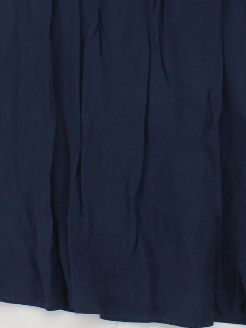 Boden Women's Top UK 14 Blue Silk with Viscose Short Sleeve Round Neck Basic - Image 4