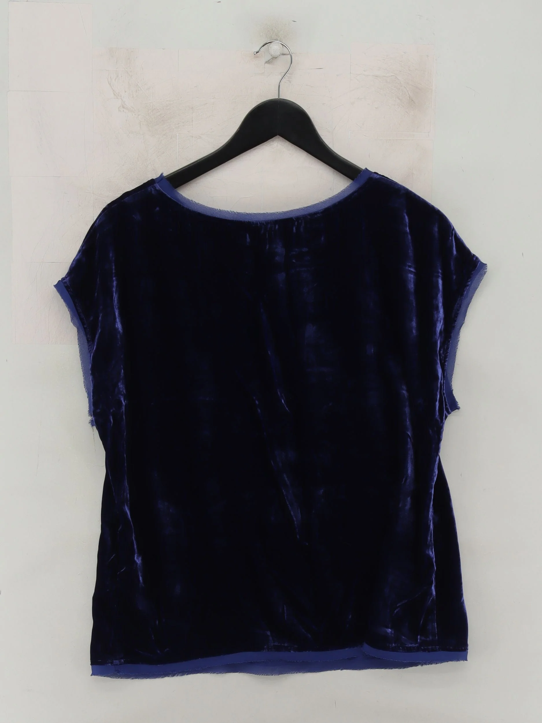 Boden Women's Top UK 14 Blue Viscose with Silk, Polyester Basic - Image 2