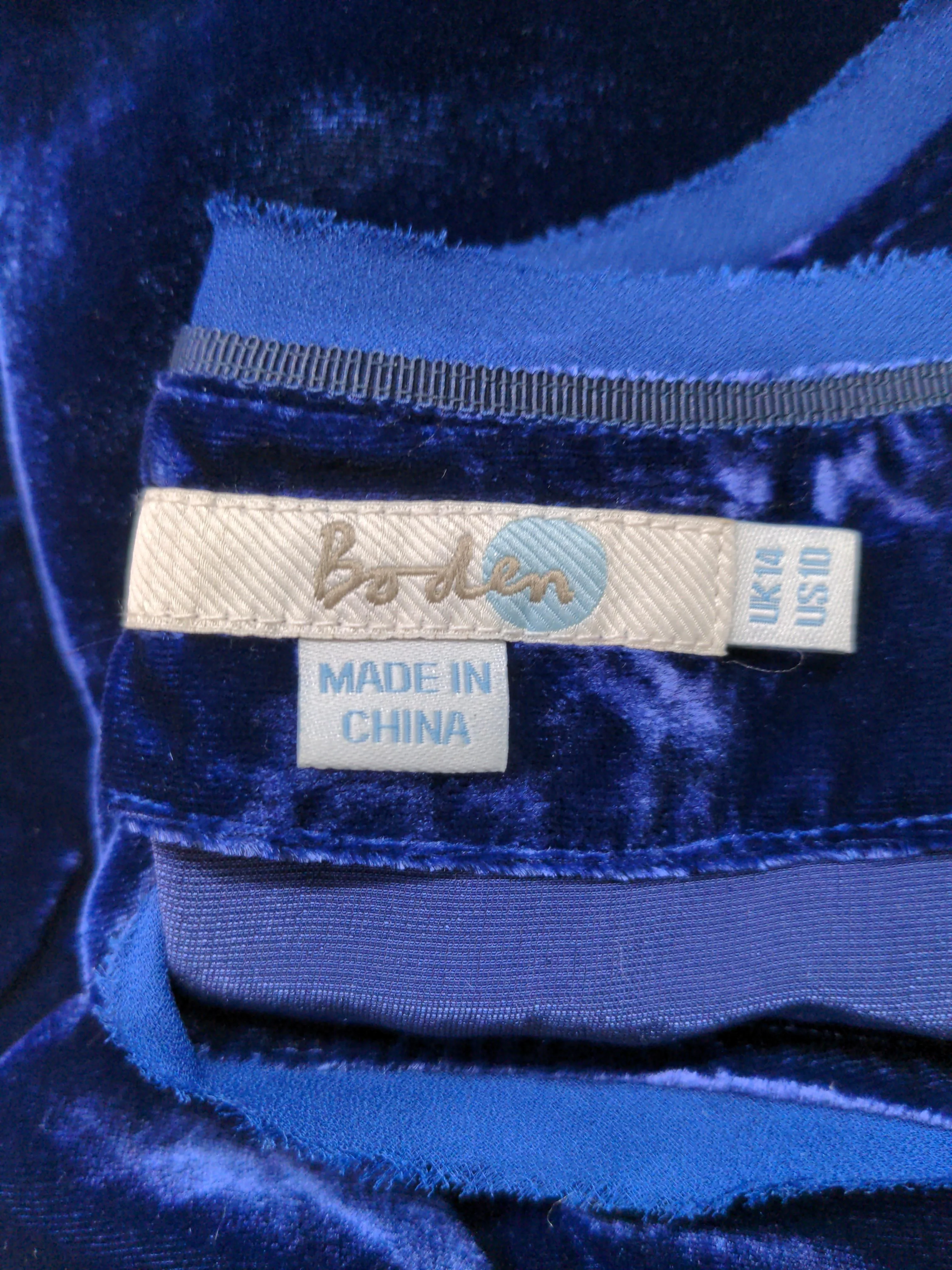 Boden Women's Top UK 14 Blue Viscose with Silk, Polyester Basic - Image 5