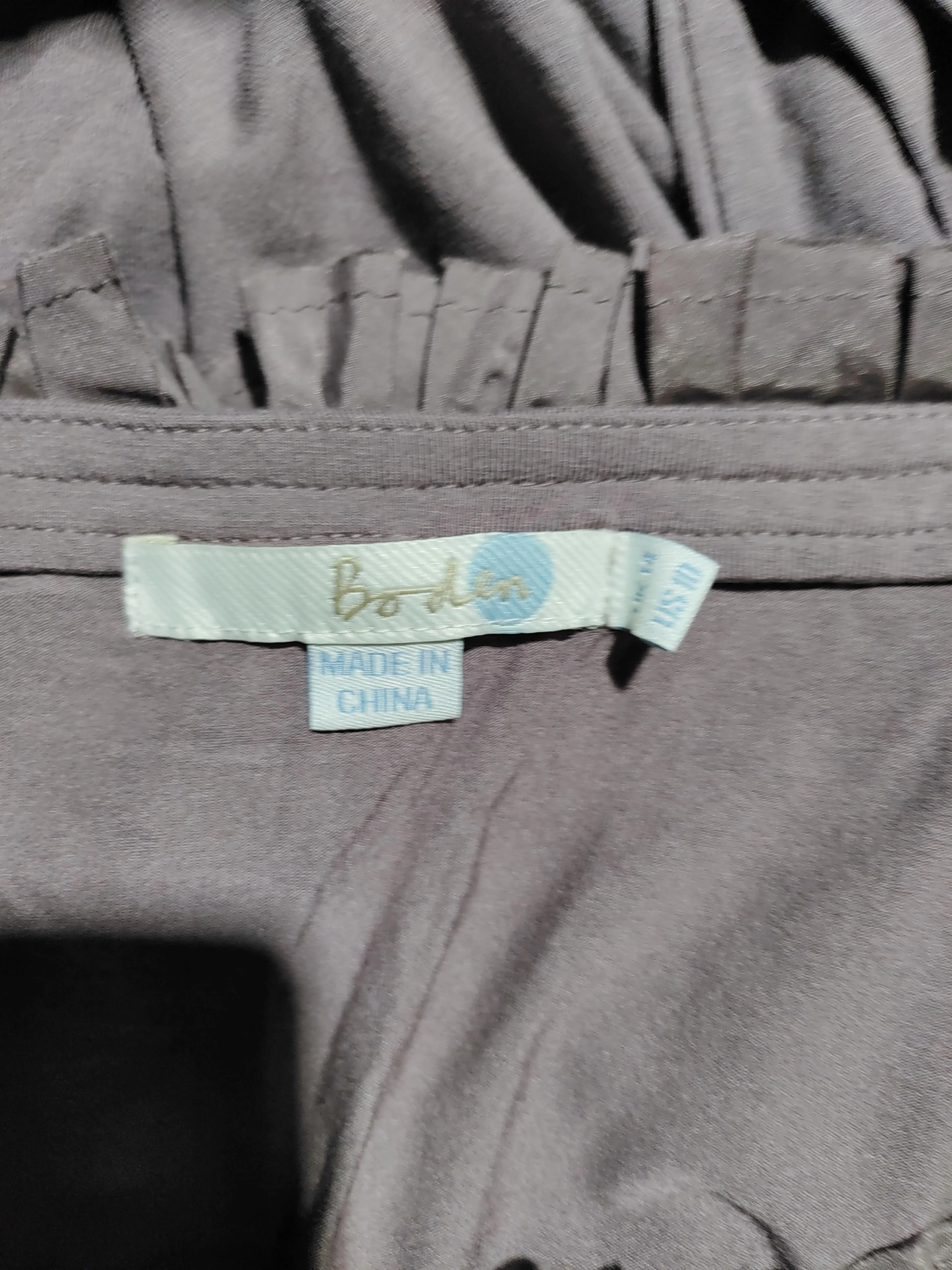 Boden Women's Top UK 14 Brown Viscose with Elastane Long Sleeve Round Neck Basic - Image 5