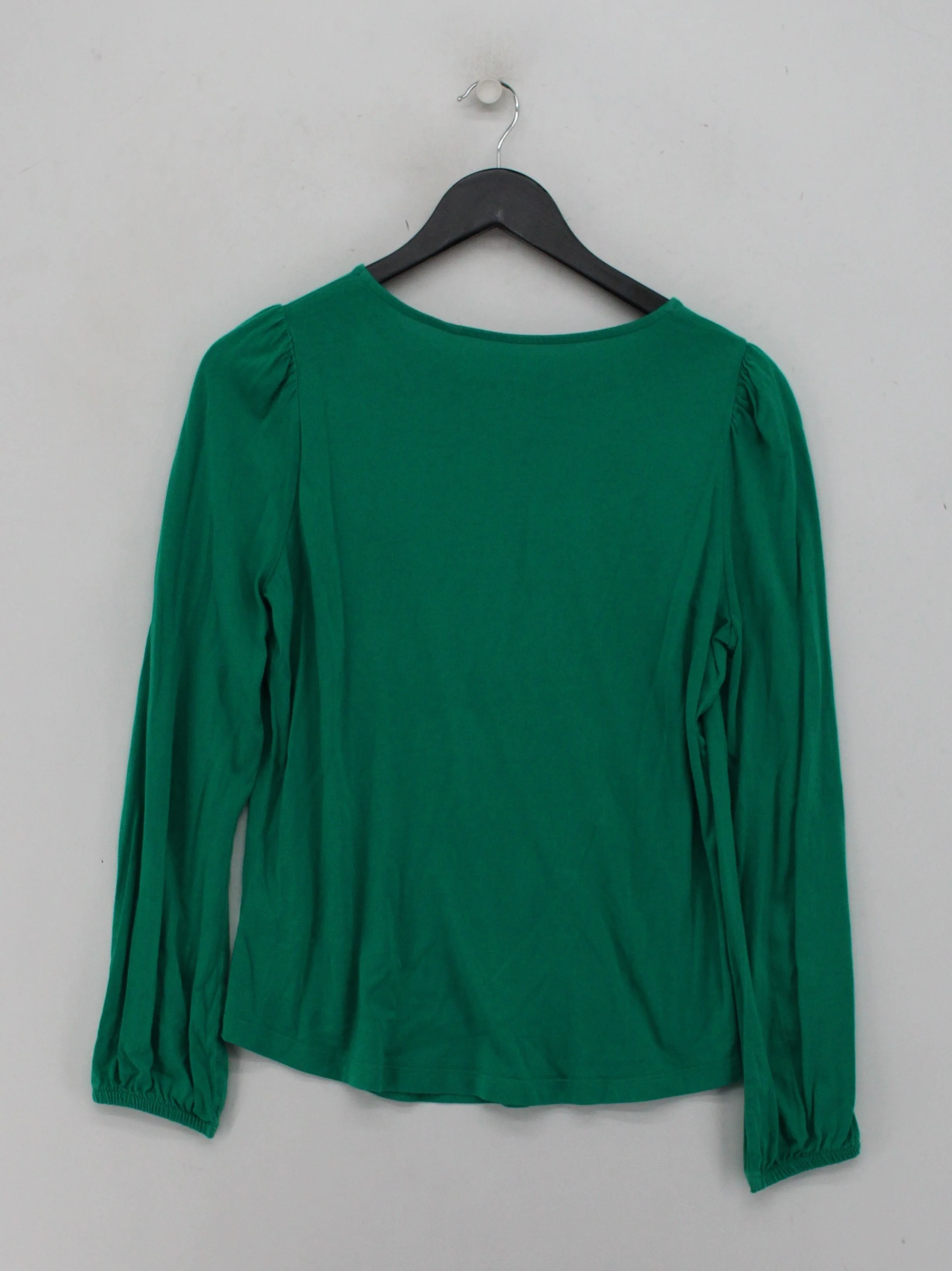 Boden Women's Top UK 14 Green Cotton with Lyocell Modal Basic - Image 2