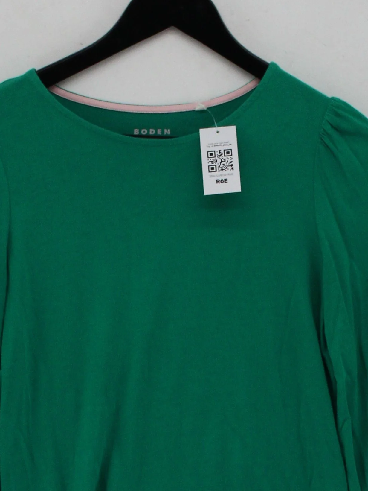 Boden Women's Top UK 14 Green Cotton with Lyocell Modal Basic - Image 3