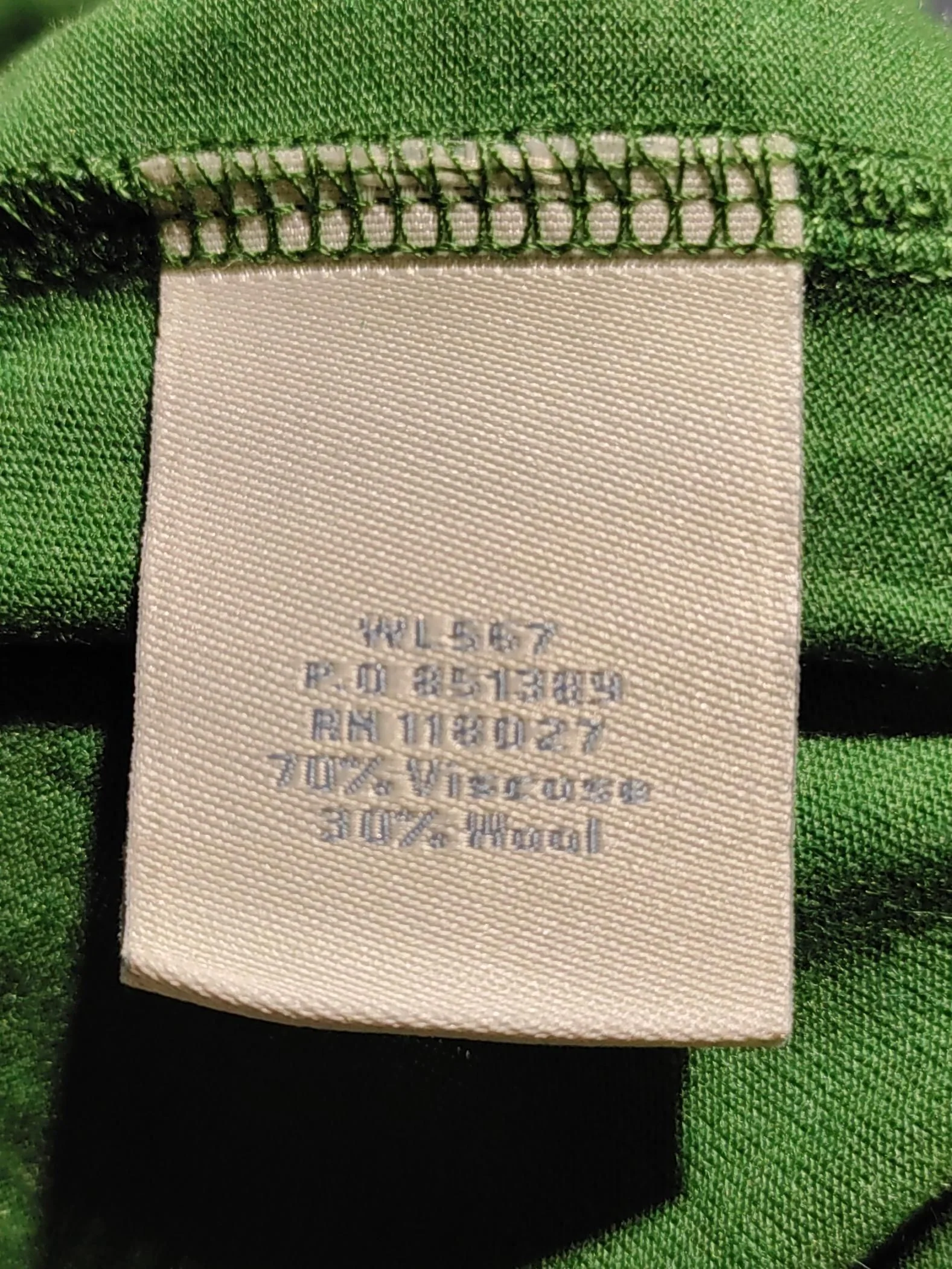 Boden Women's Top UK 14 Green Viscose with Wool Short Sleeve V-Neck Basic - Image 6