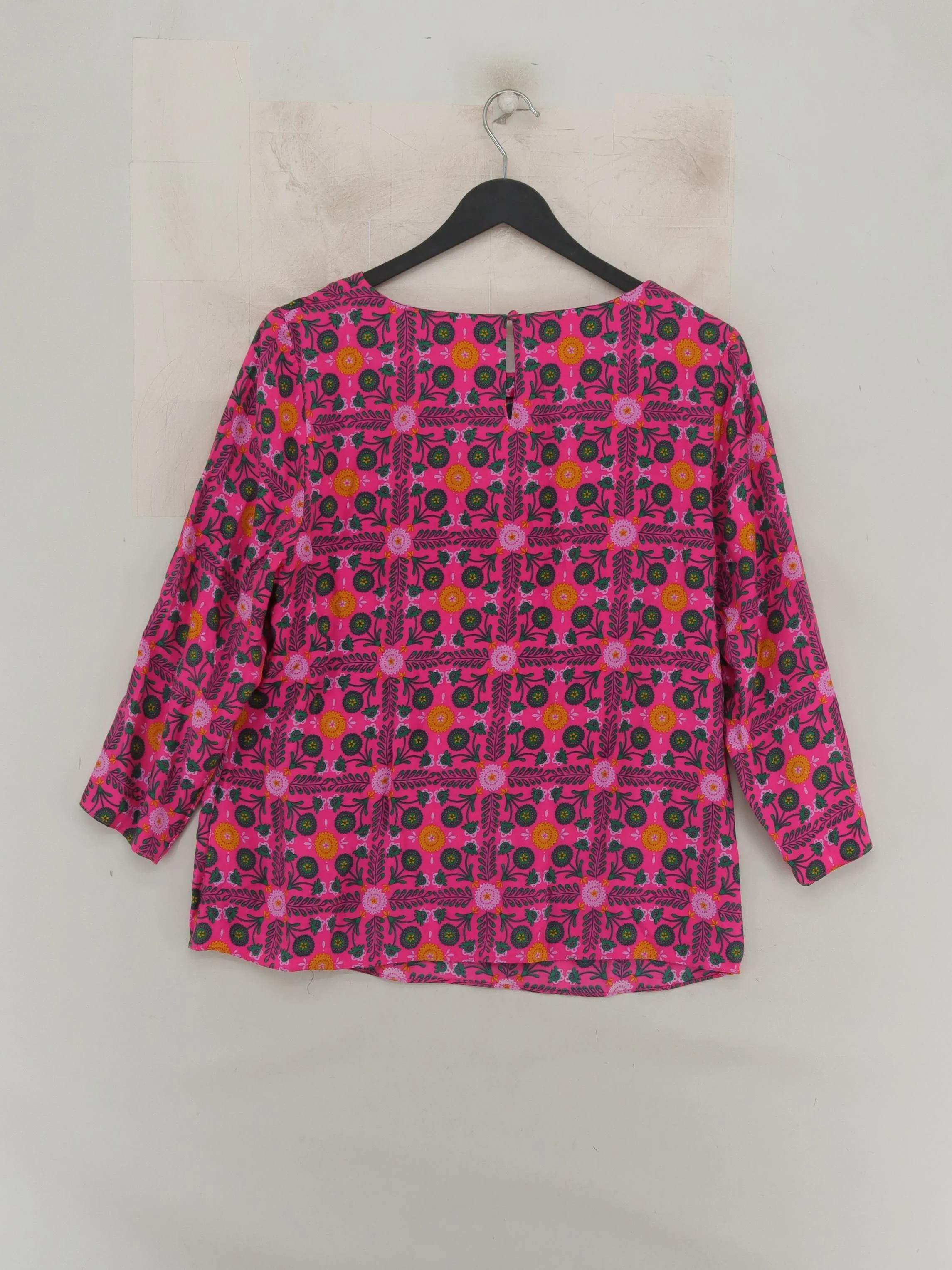 Boden Women's Top UK 14 Pink Viscose with Silk Basic - Image 2
