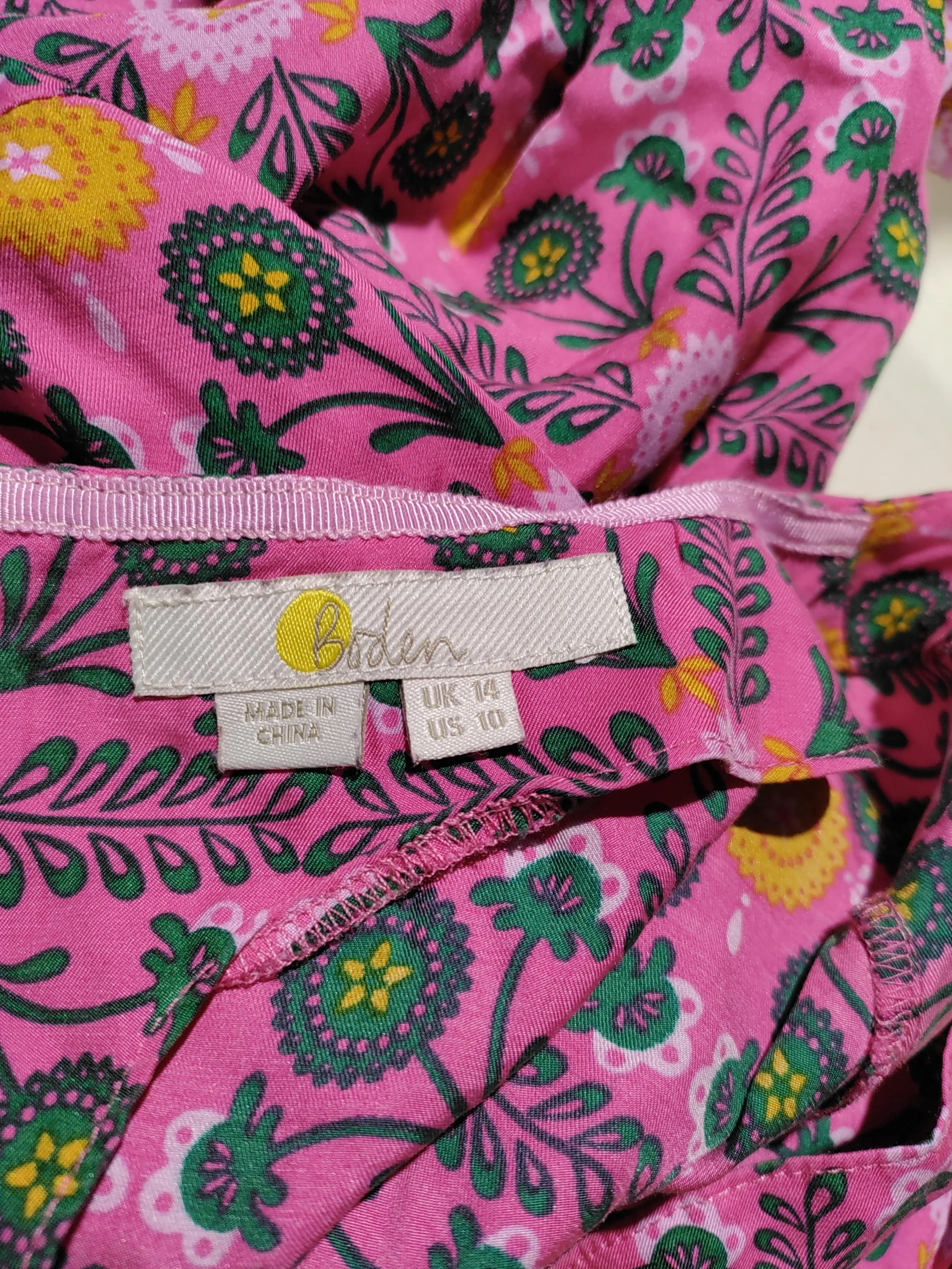 Boden Women's Top UK 14 Pink Viscose with Silk Basic - Image 5