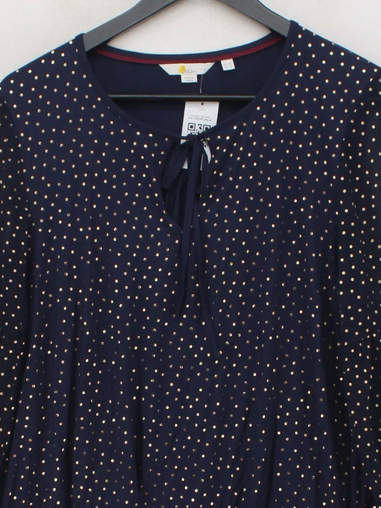Boden Women's Top UK 16 Blue Viscose with Elastane, Polyester Basic - Image 3