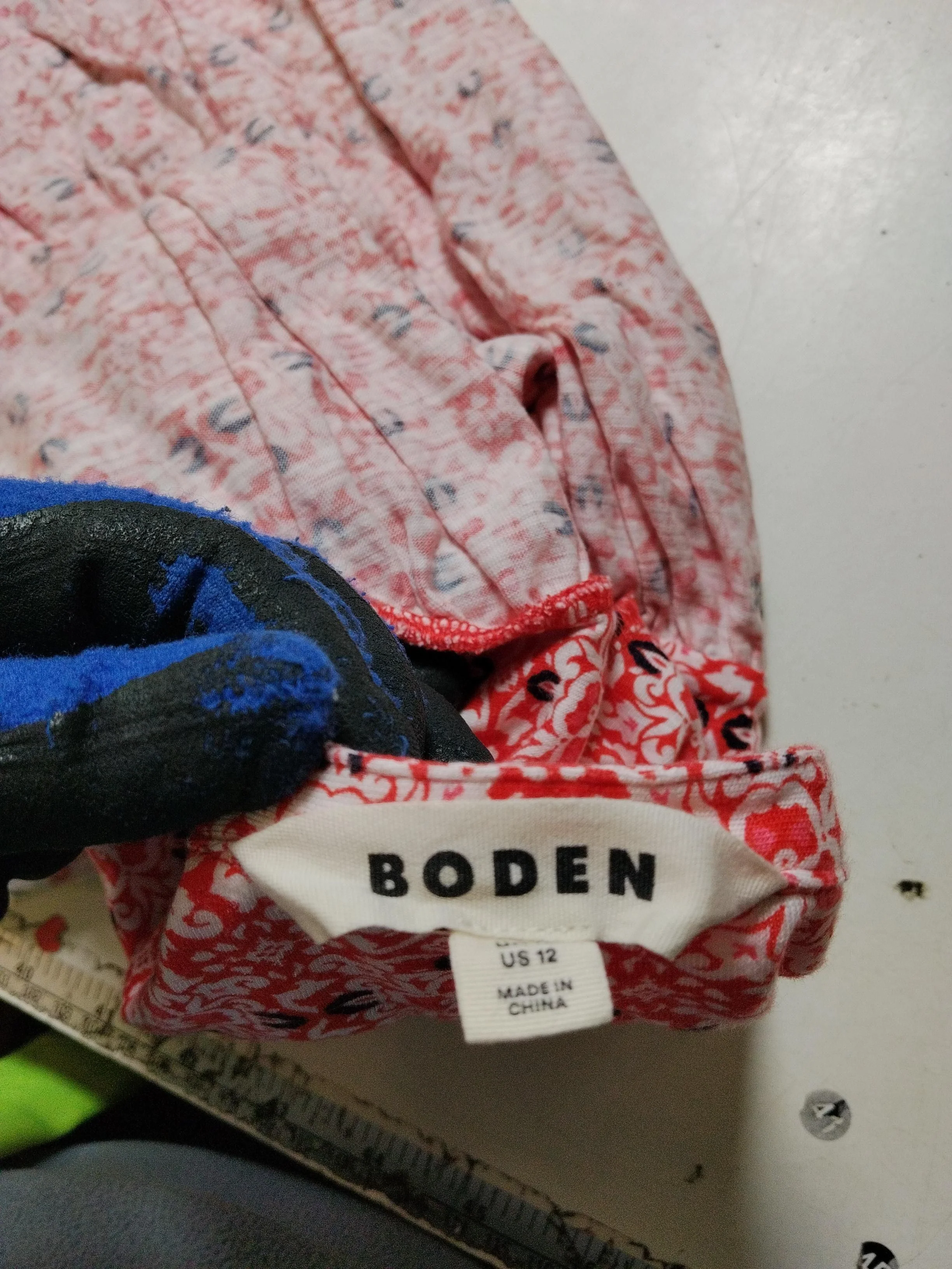Boden Women's Top UK 16 Red Cotton with Lyocell Modal Long Sleeve V-Neck Basic - Image 5