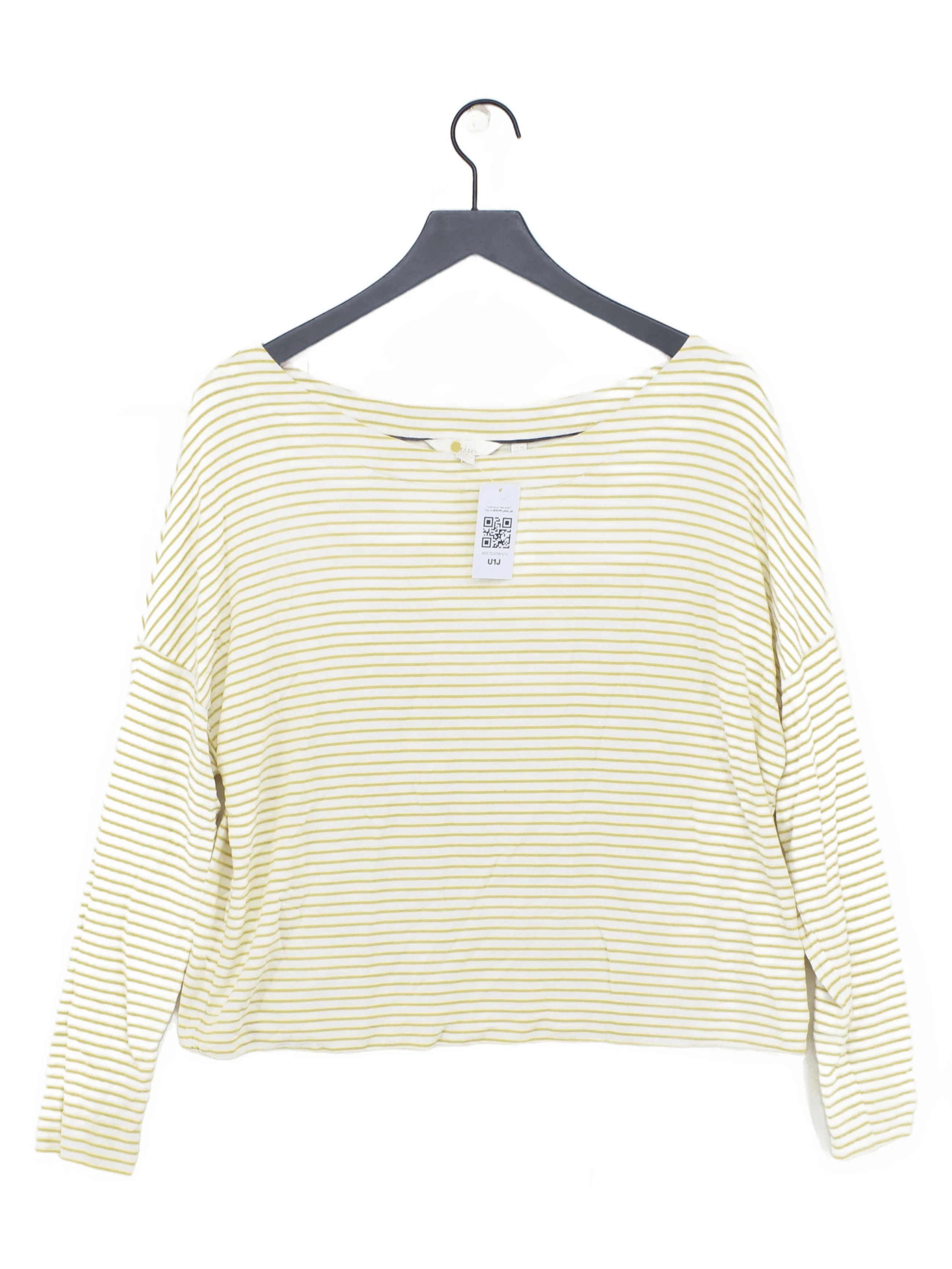 Boden Women's Top UK 16 White Viscose with Elastane Basic