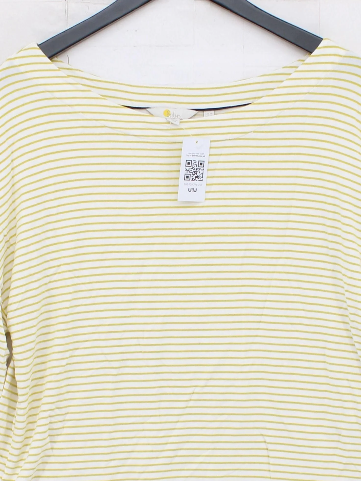 Boden Women's Top UK 16 White Viscose with Elastane Basic - Image 3