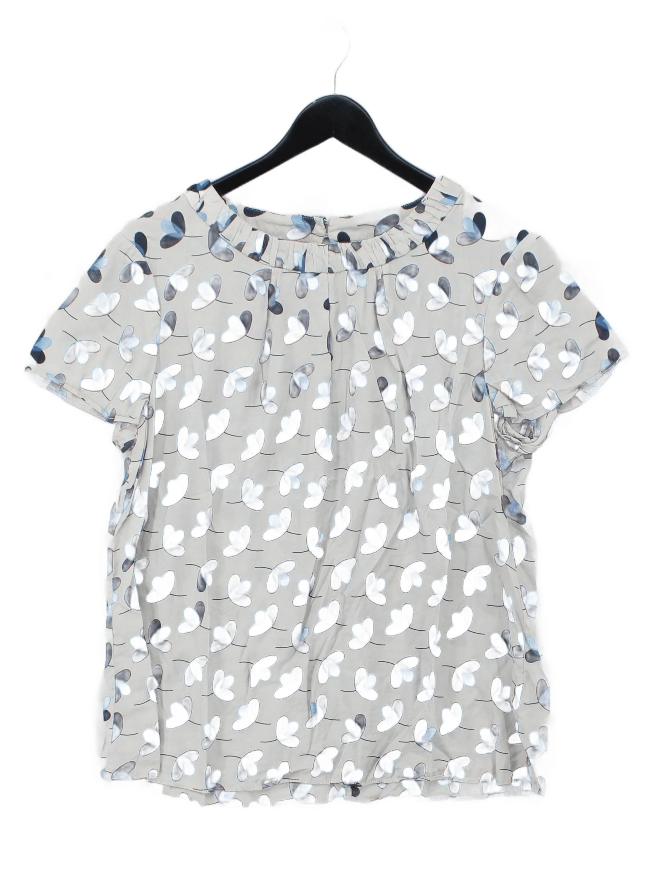 Boden Women's Top UK 16 White Viscose with Silk Basic