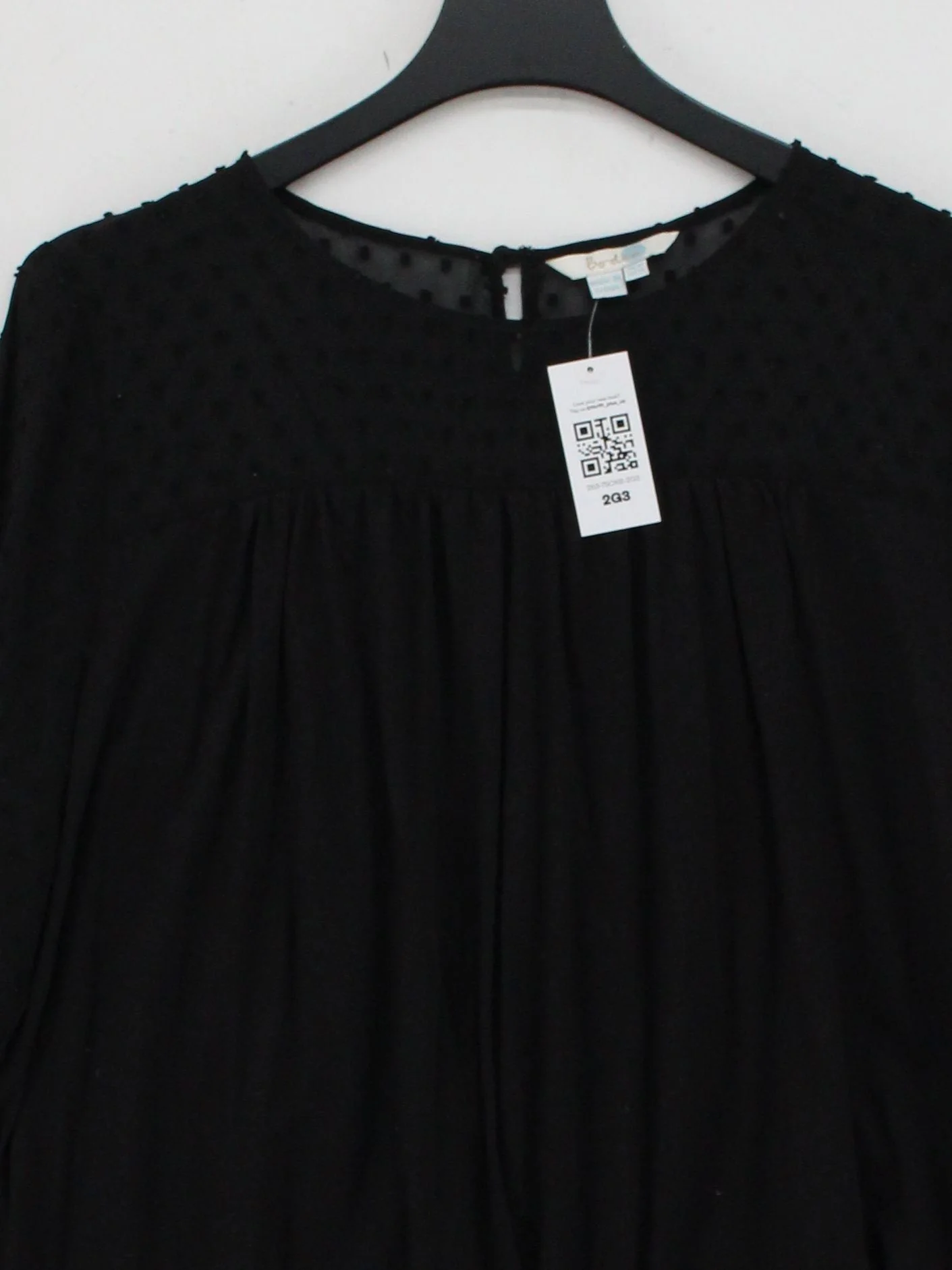 Boden Women's Top UK 18 Black Lyocell Modal with Cotton, Polyester Basic - Image 3
