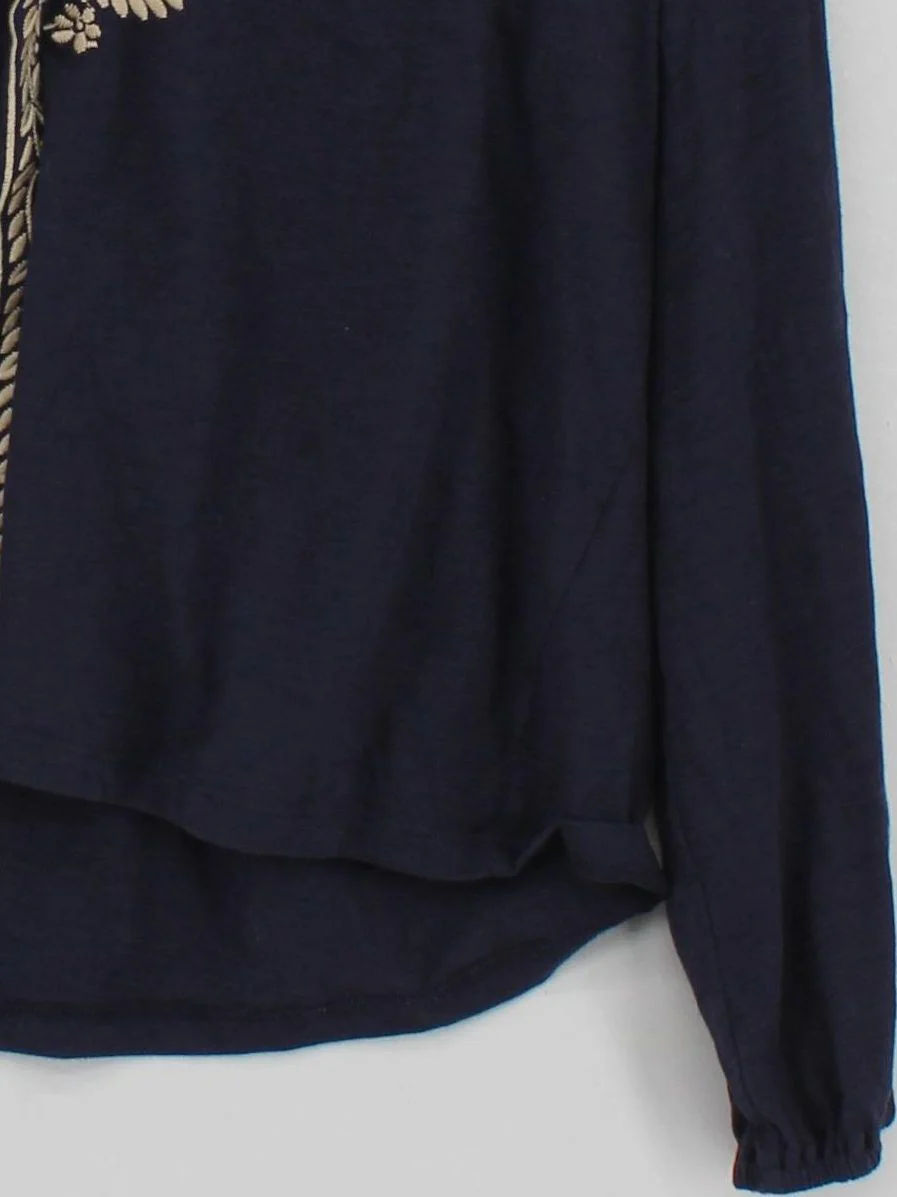 Boden Women's Top UK 20 Blue Cotton with Polyester Basic - Image 4