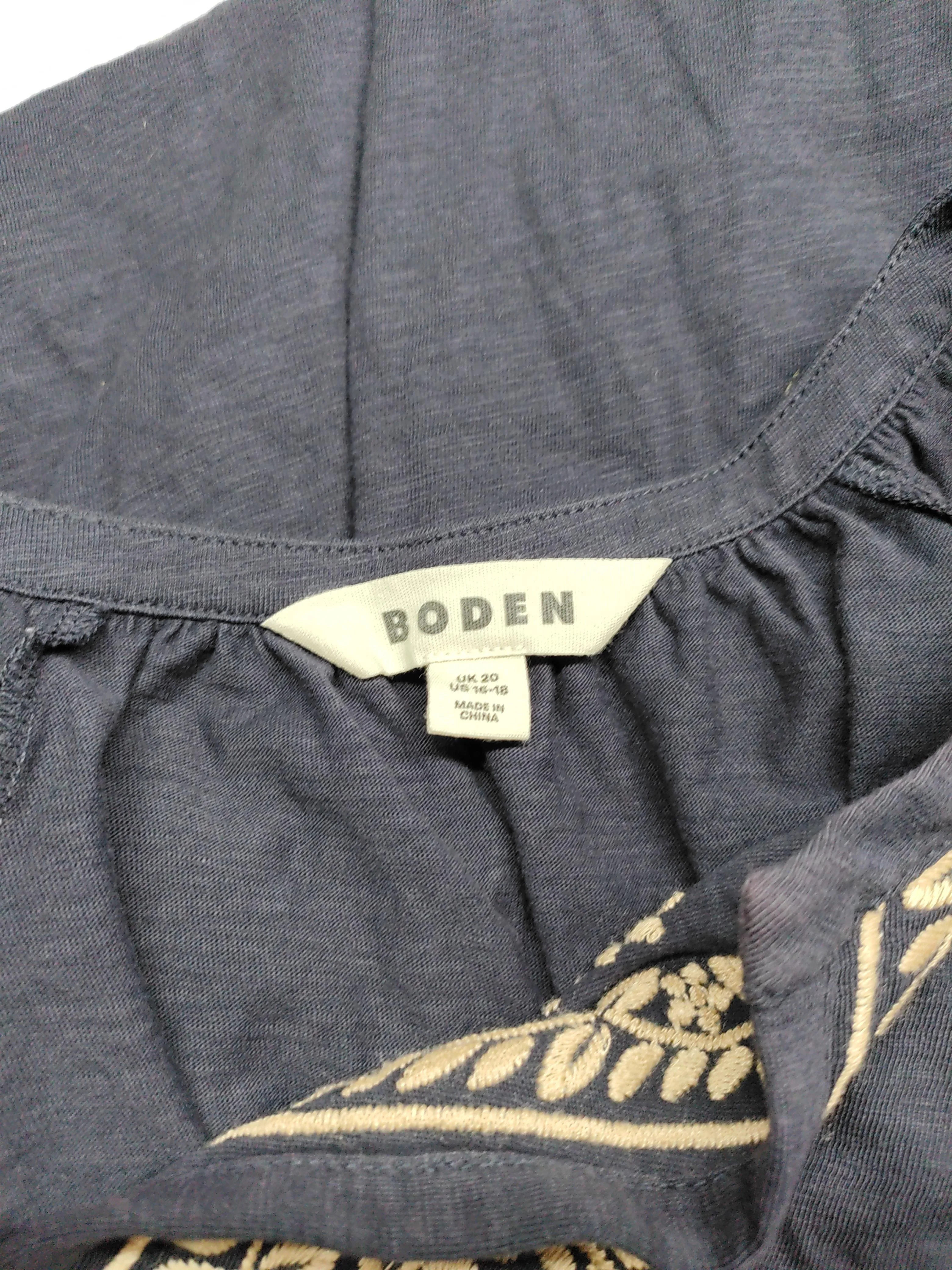 Boden Women's Top UK 20 Blue Cotton with Polyester Basic - Image 5