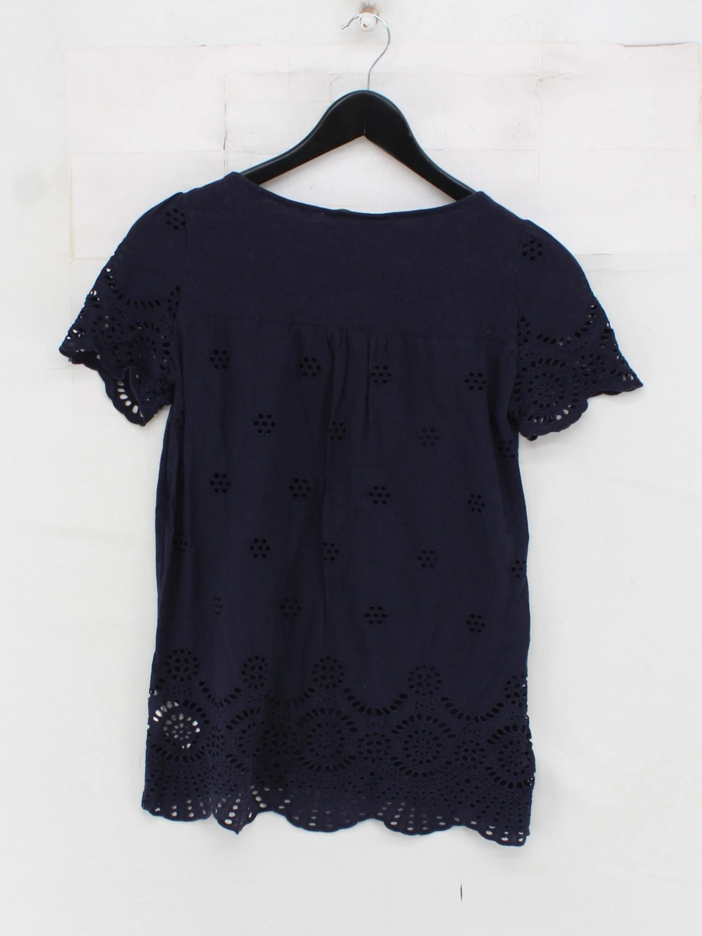 Boden Women's Top UK 6 Blue 100% Cotton Short Sleeve Round Neck Basic - Image 2