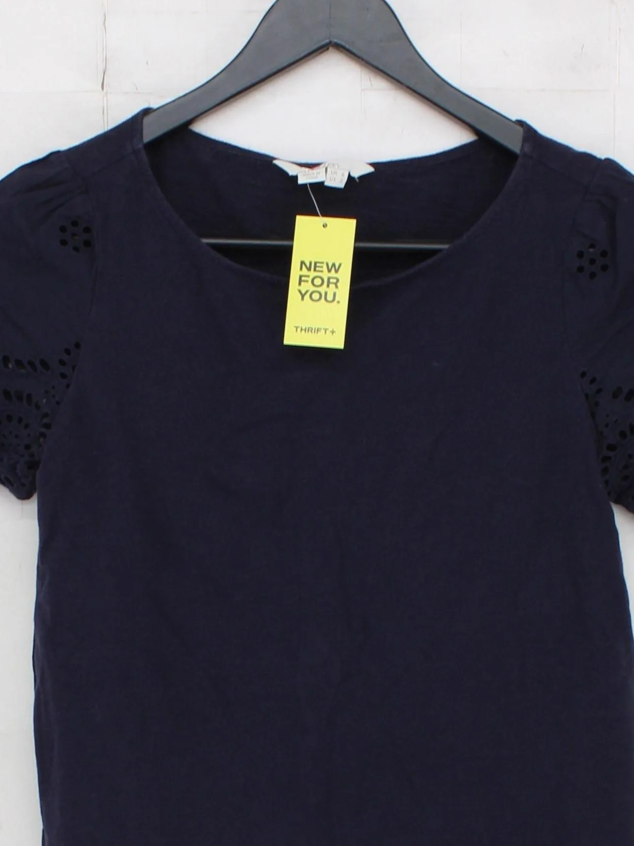 Boden Women's Top UK 6 Blue 100% Cotton Short Sleeve Round Neck Basic - Image 3
