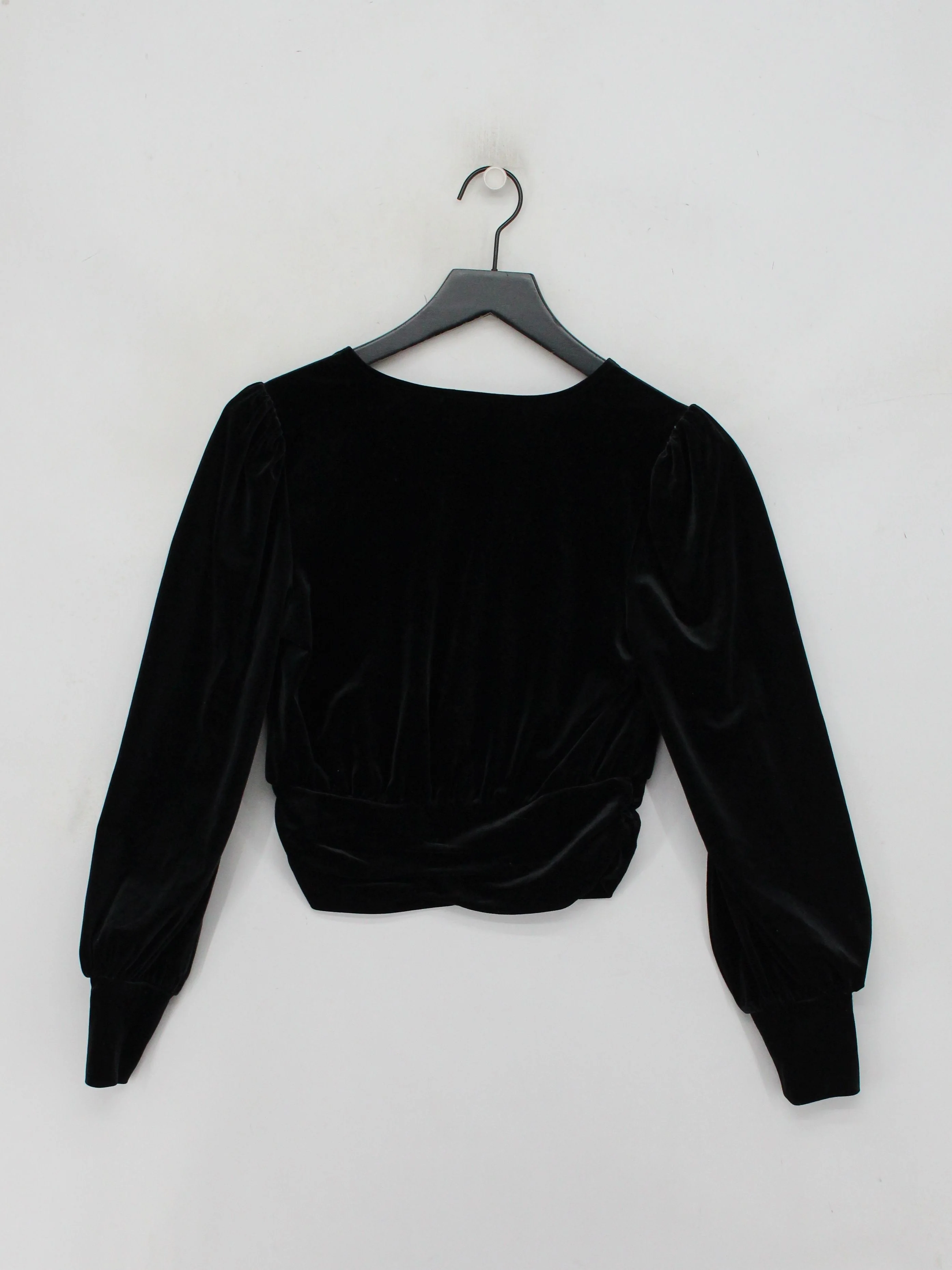 Boden Women's Top UK 8 Black Polyester with Elastane Long Sleeve V-Neck Basic - Image 2