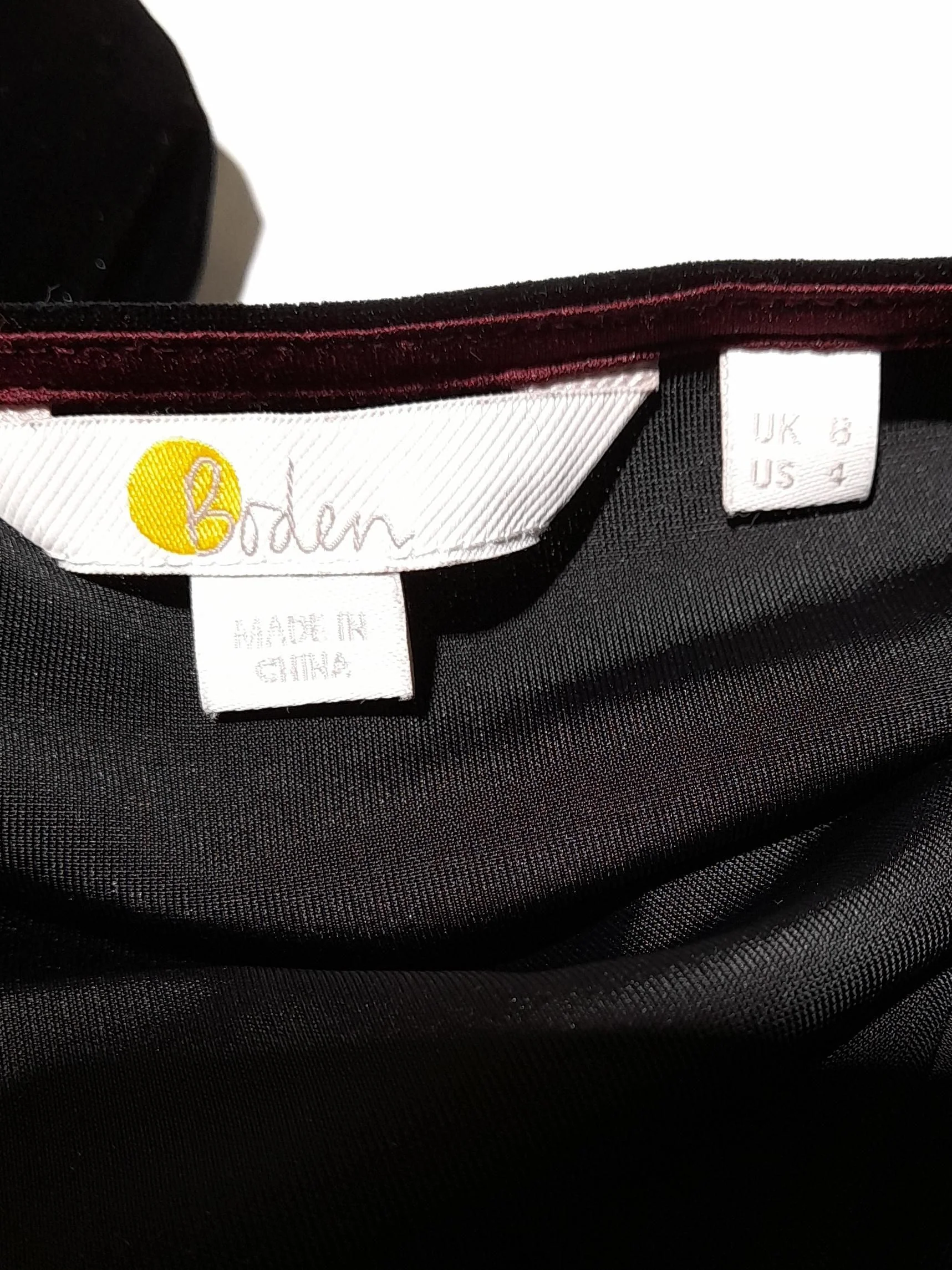 Boden Women's Top UK 8 Black Polyester with Elastane Long Sleeve V-Neck Basic - Image 5