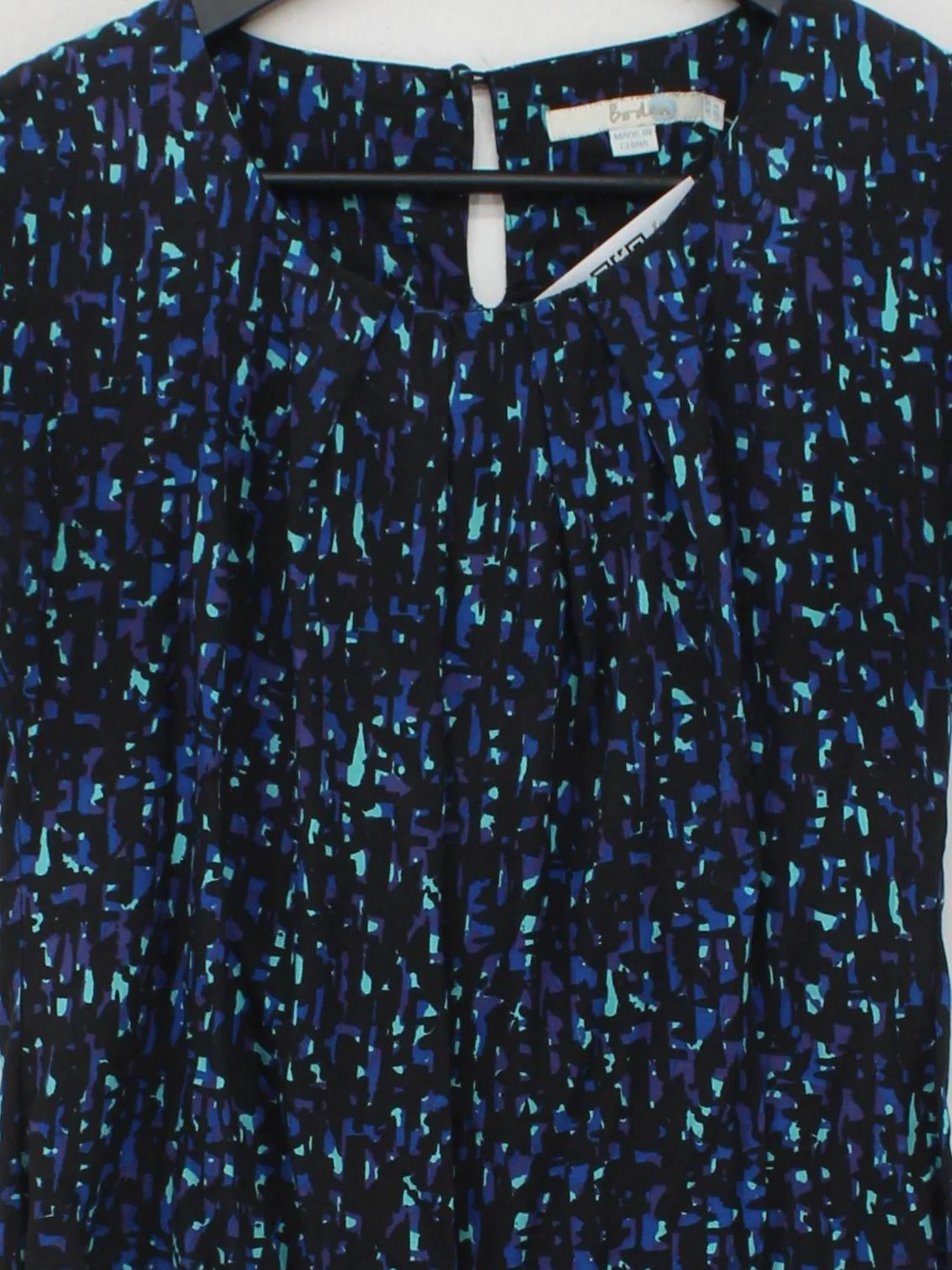 Boden Women's Top UK 8 Black Viscose with Silk Basic - Image 3