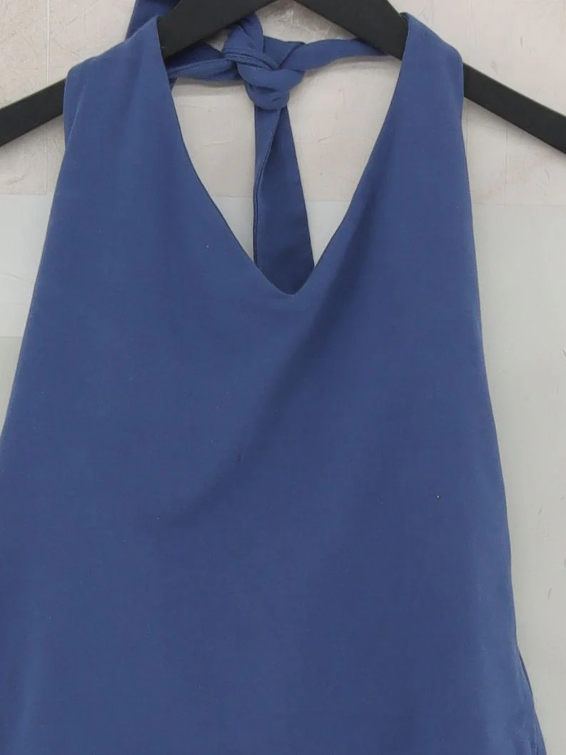 Boden Women's Top UK 8 Blue 100% Other Sleeveless V-Neck Basic - Image 3