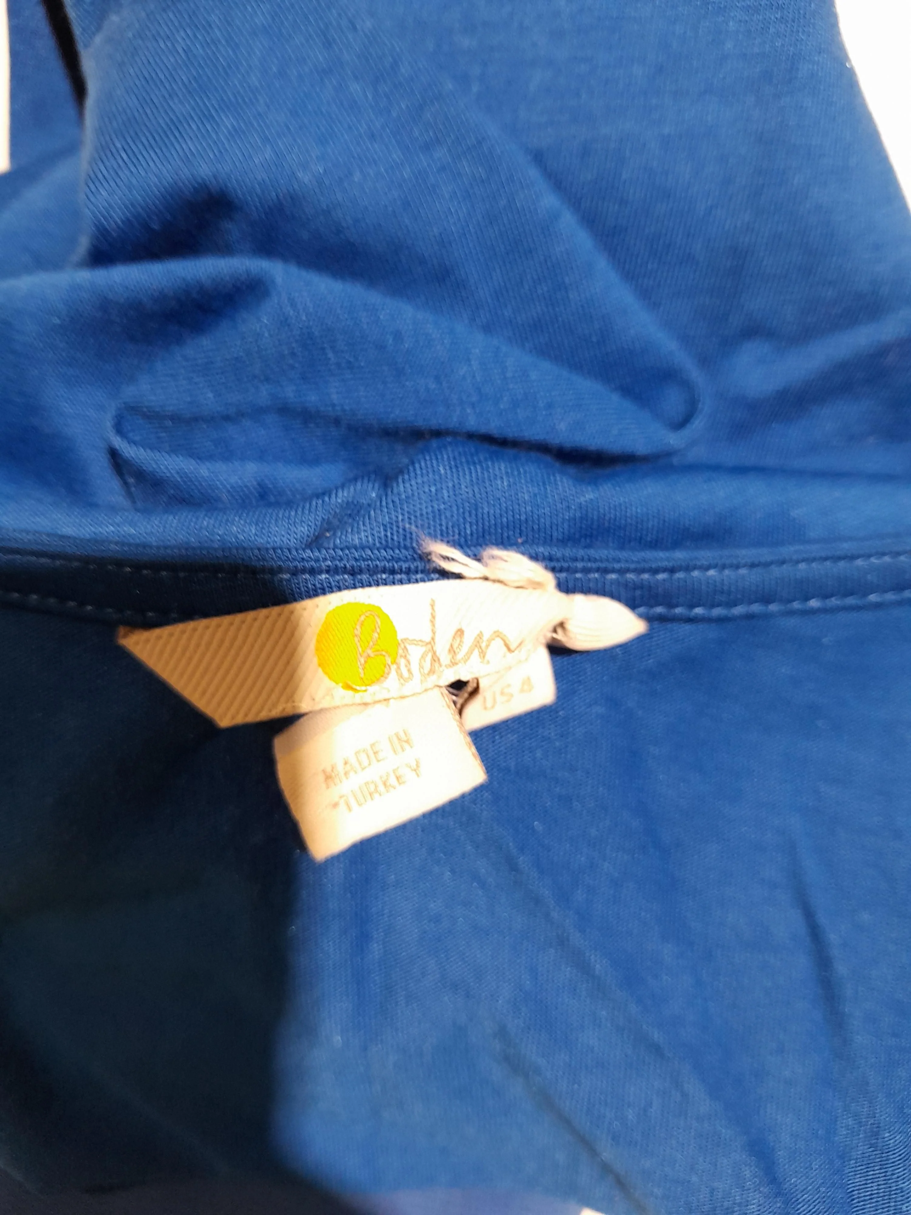 Boden Women's Top UK 8 Blue Cotton with Lyocell Modal Basic - Image 5
