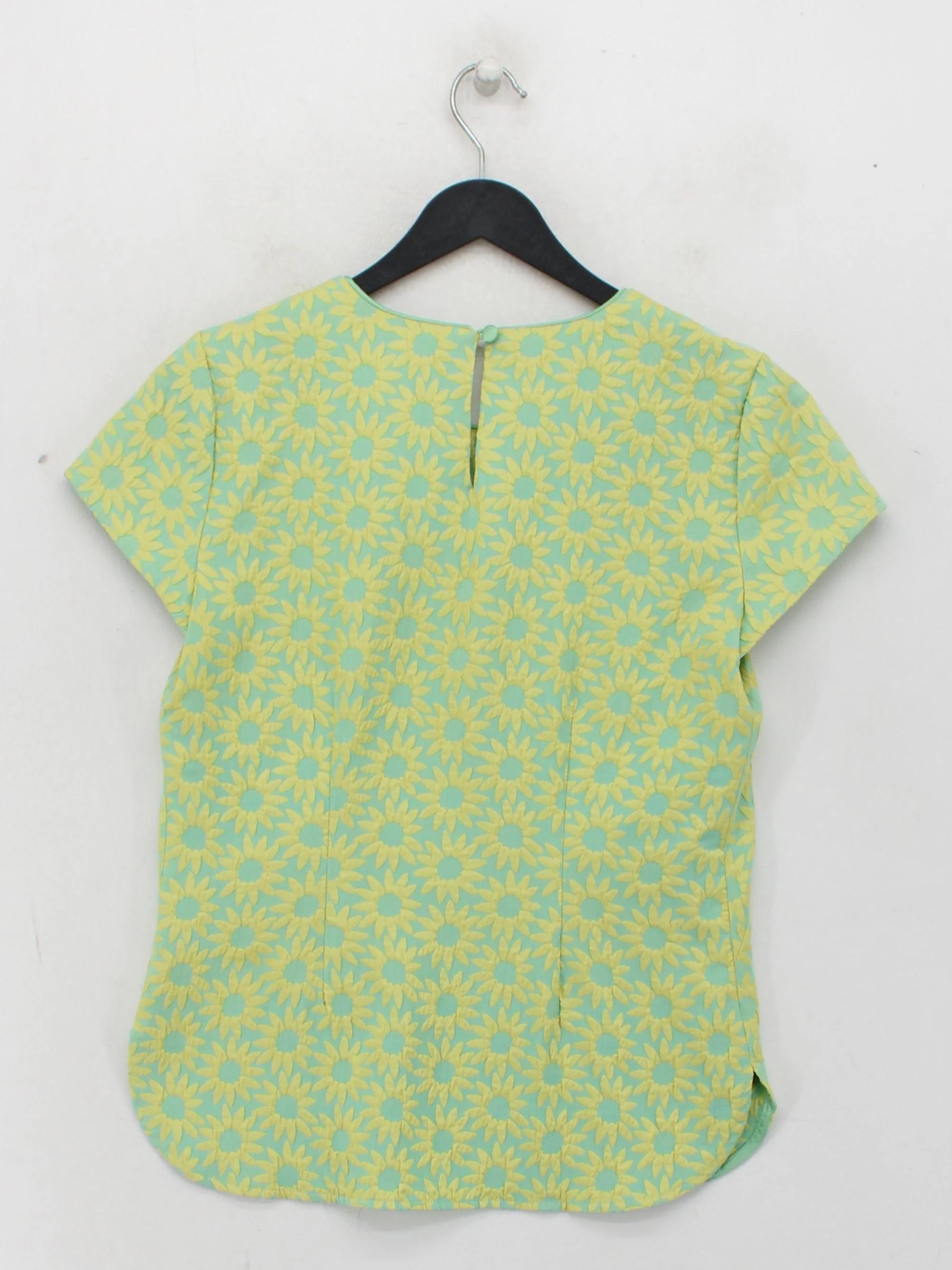 Boden Women's Top UK 8 Green Polyester with Cotton, Elastane Basic - Image 2