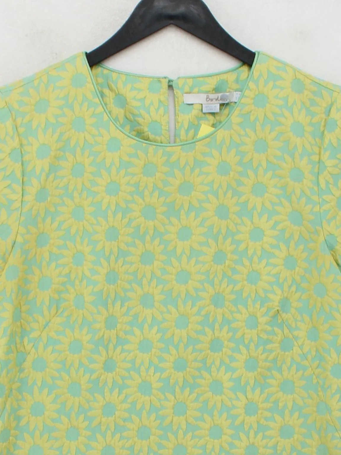 Boden Women's Top UK 8 Green Polyester with Cotton, Elastane Basic - Image 3